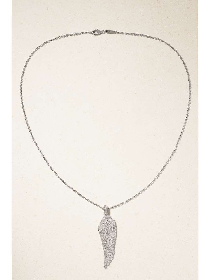 Garrard Wings 18-karat White Gold Diamond Necklace