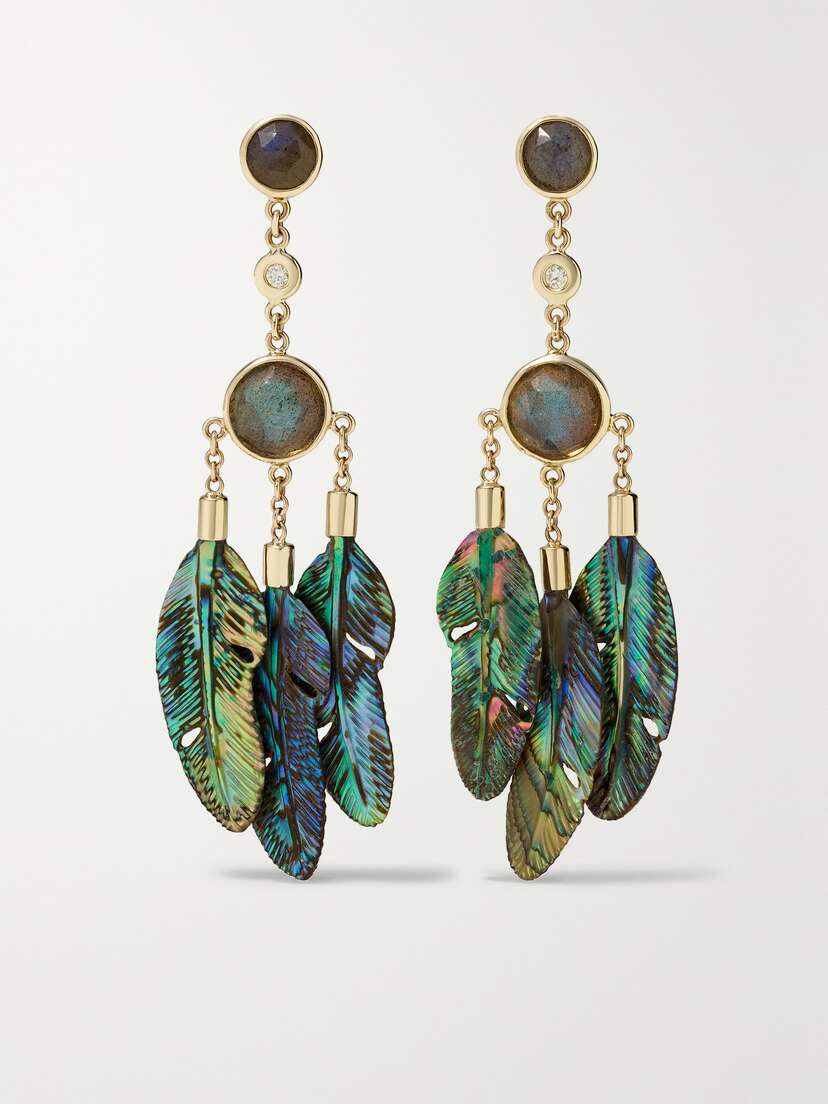 Jacquie Aiche 14-karat Gold Multi-stone Earrings