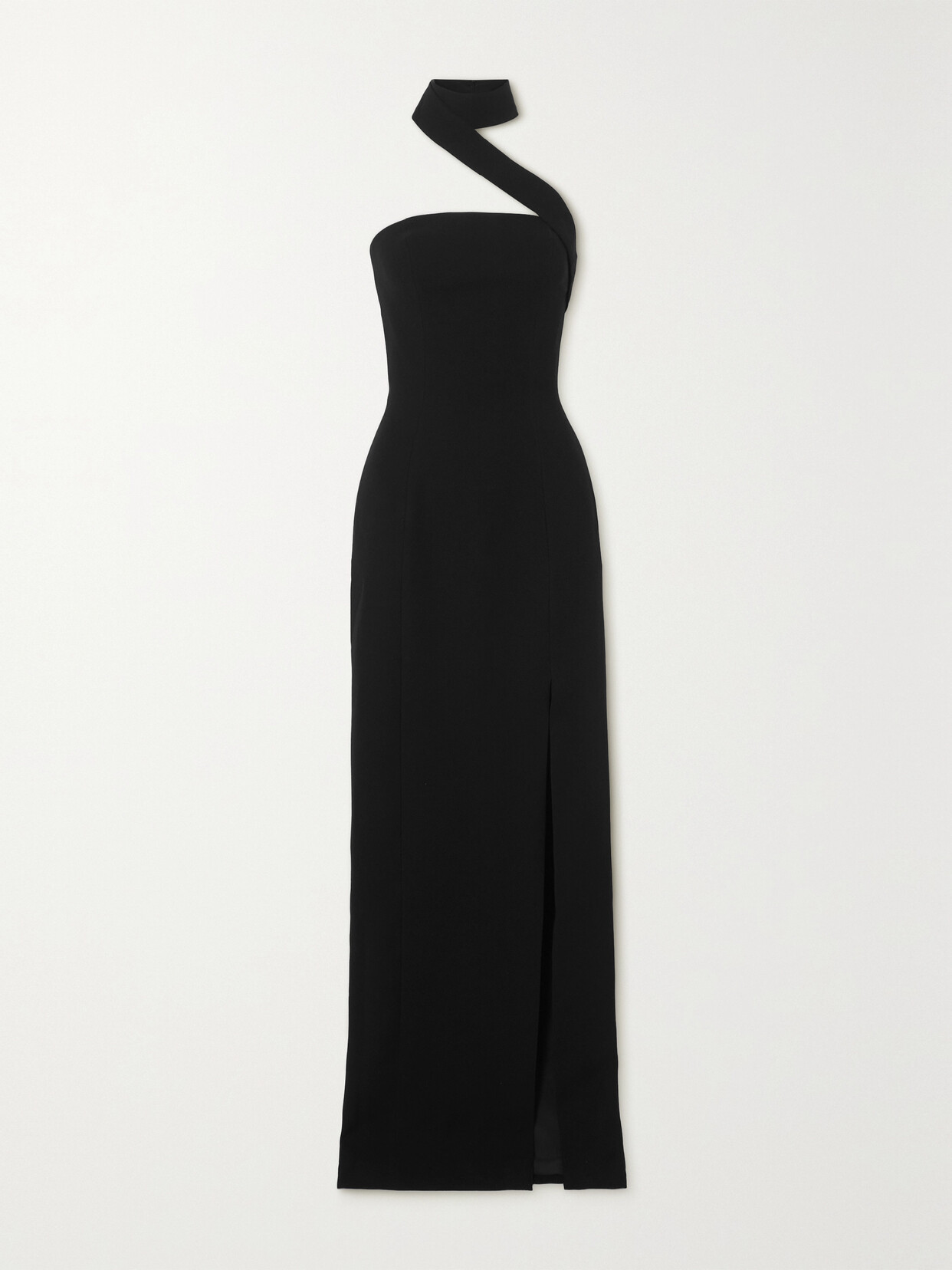 Monot Off-the-shoulder Crepe Maxi Dress In Black