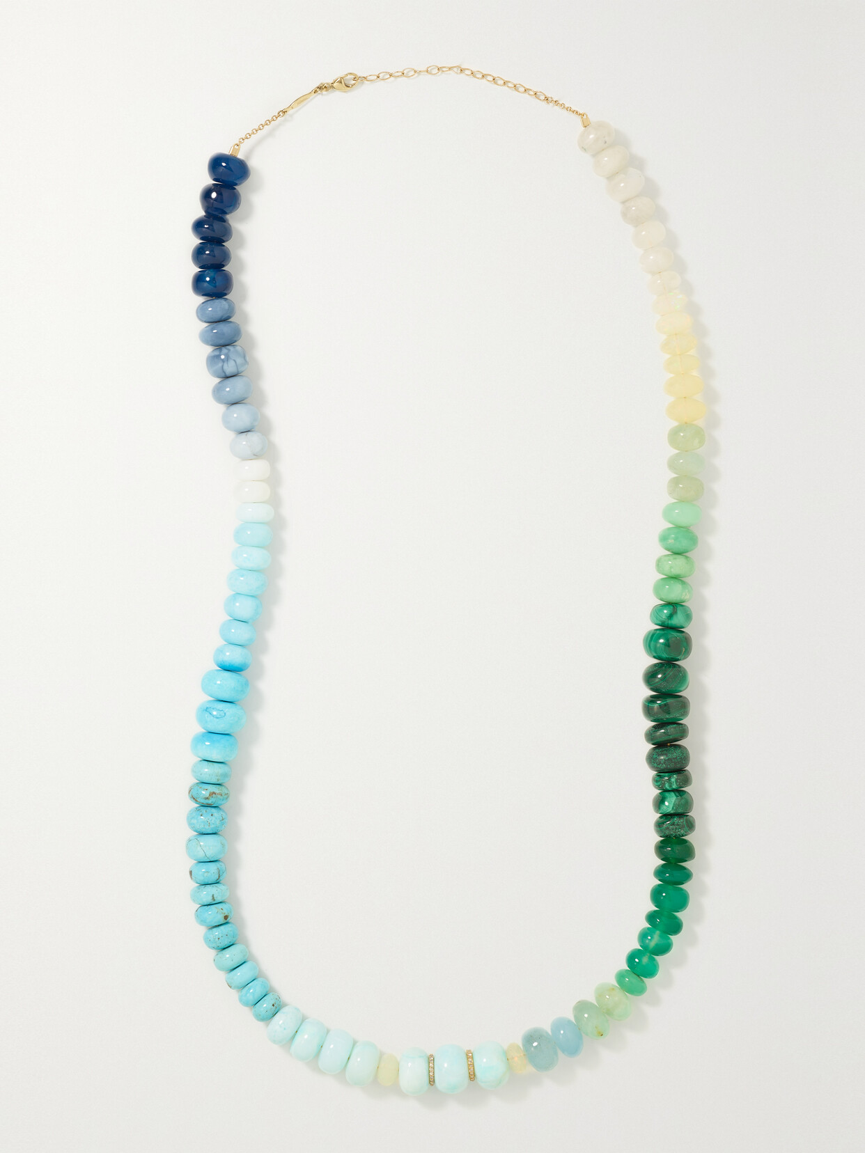 Jacquie Aiche 14-karat Gold Multi-stone Necklace - Blue