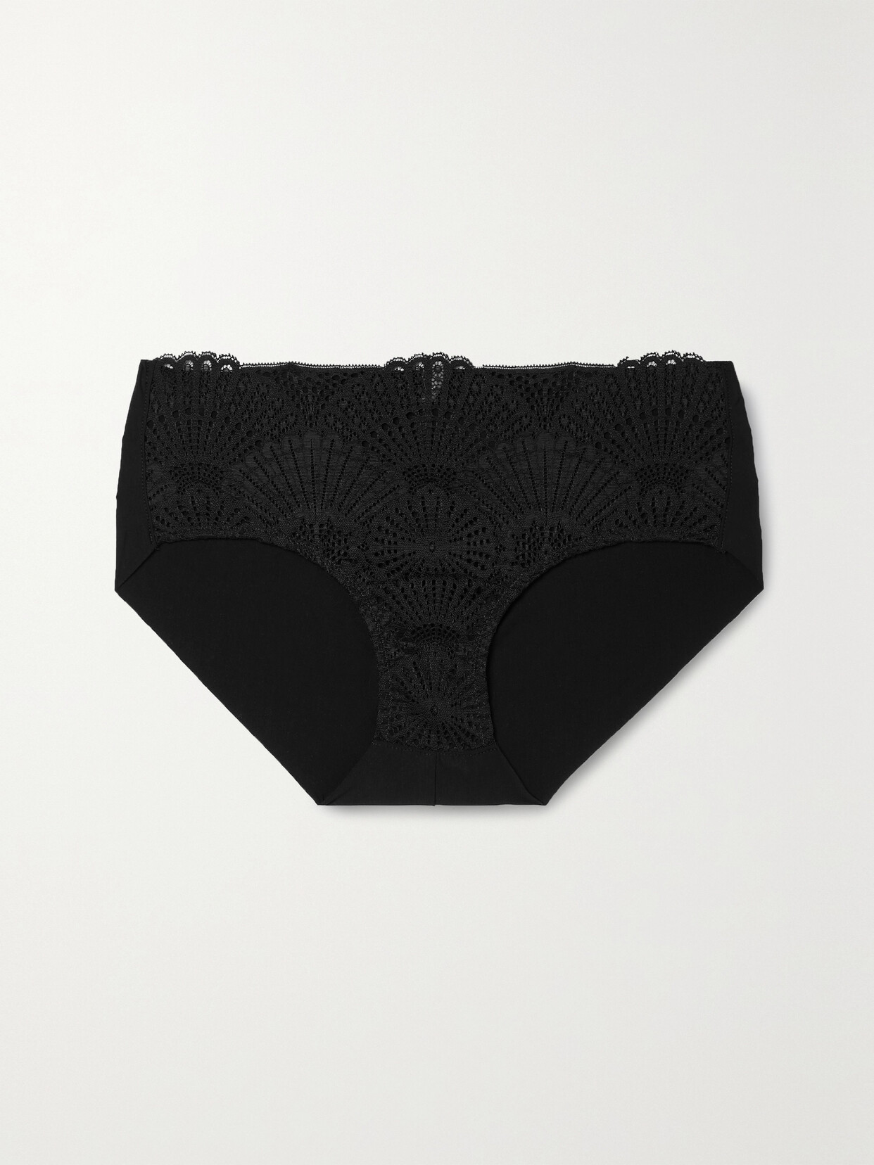 Commando Stretch-micro Modal And Lace Briefs