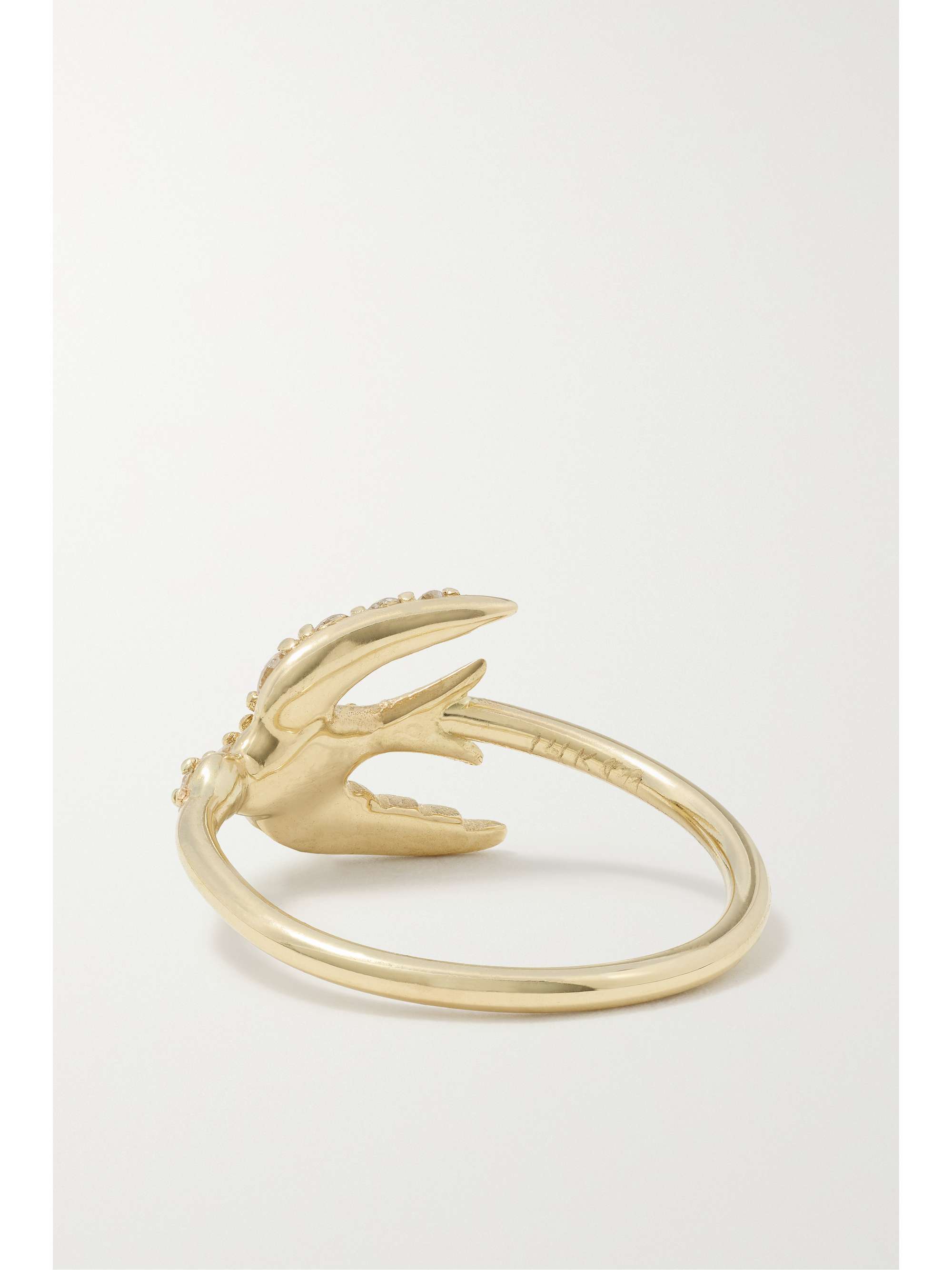 JACQUIE AICHE Swallow 14-karat gold diamond ring