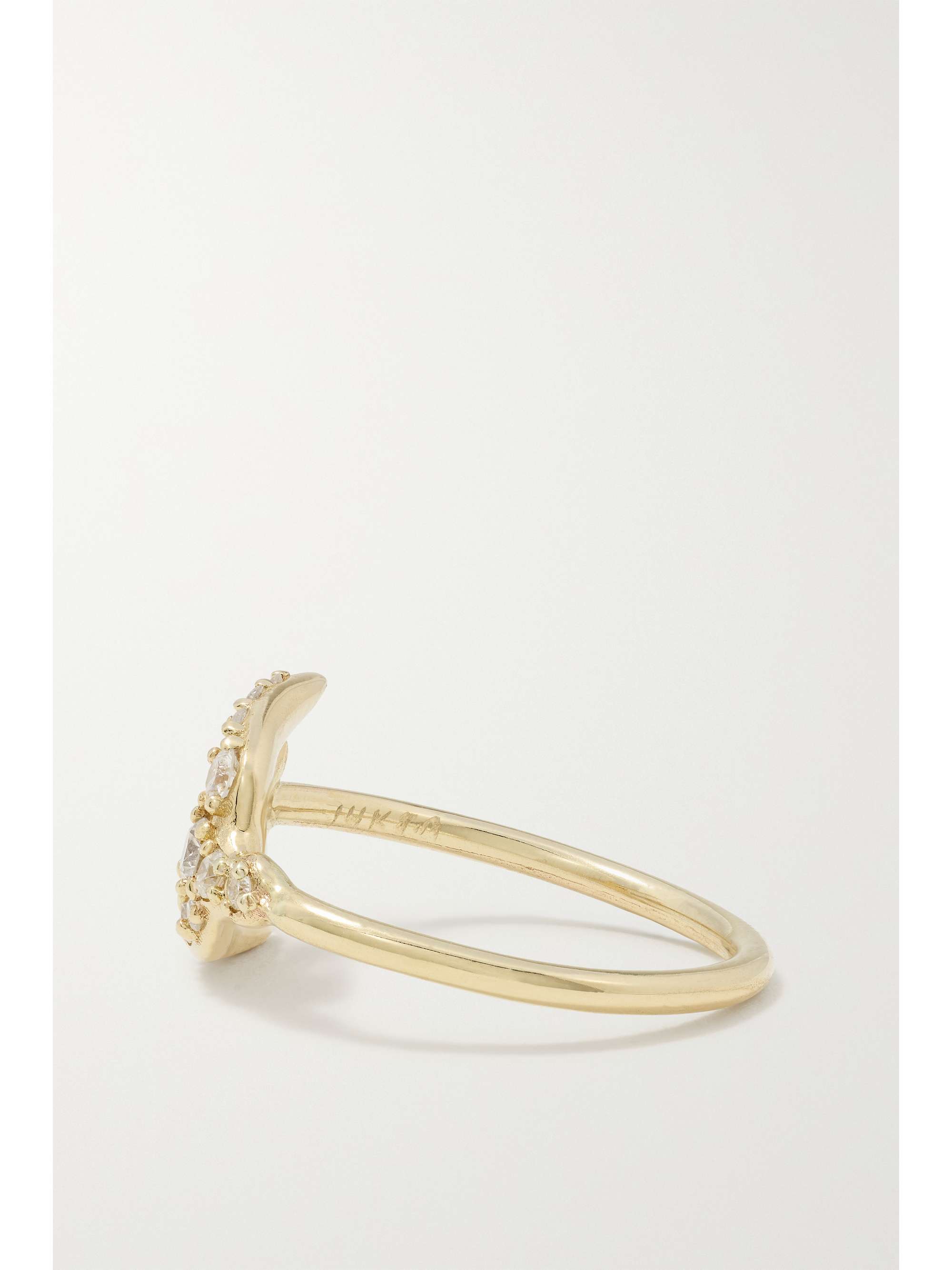 JACQUIE AICHE Swallow 14-karat gold diamond ring