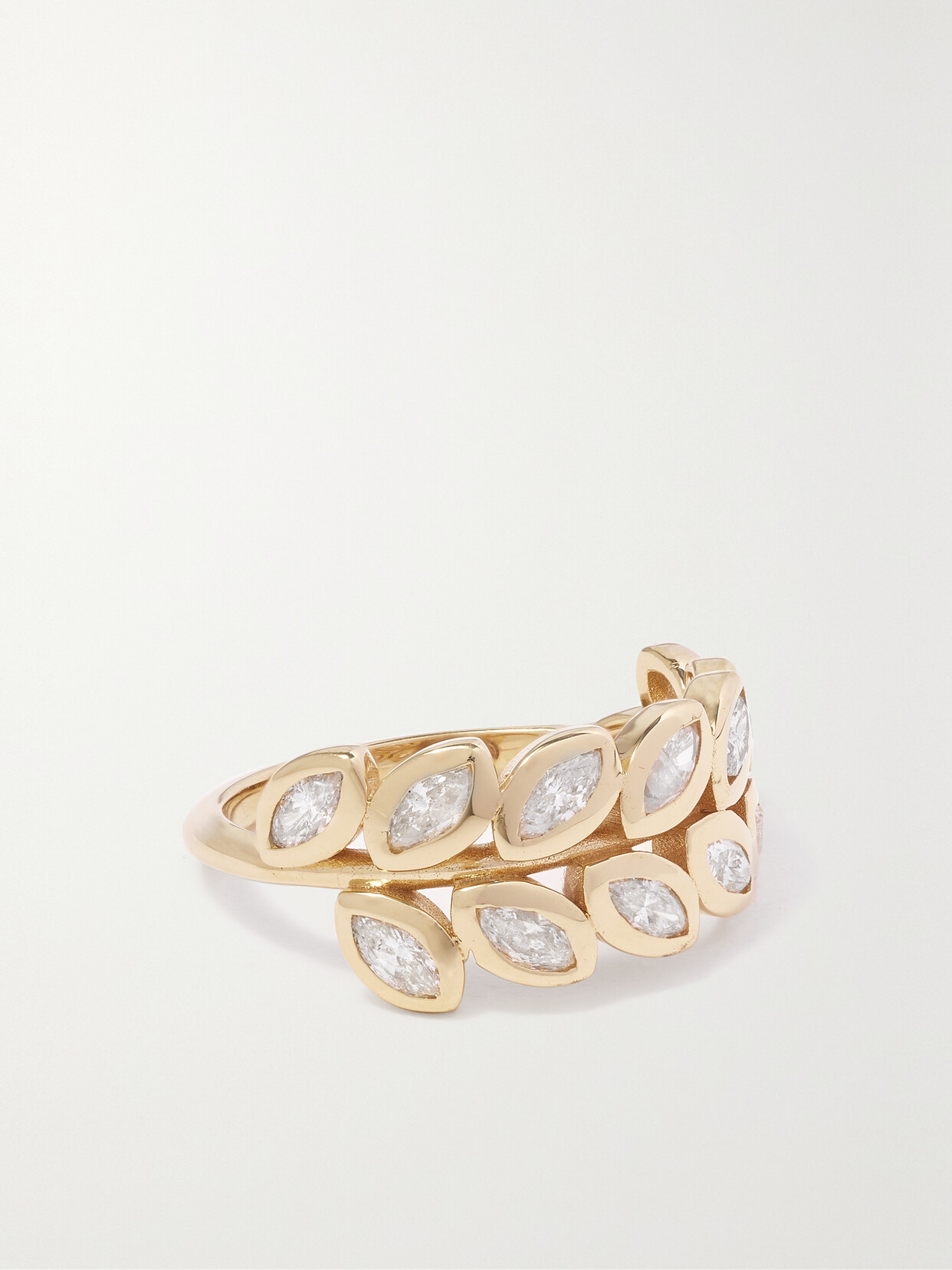 Jacquie Aiche - Vine 14-karat Gold Diamond Ring - 6 1/2