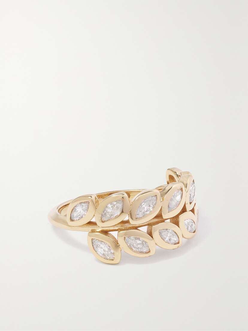 Jacquie Aiche Vine 14-karat Diamond Ring - 6 1/2