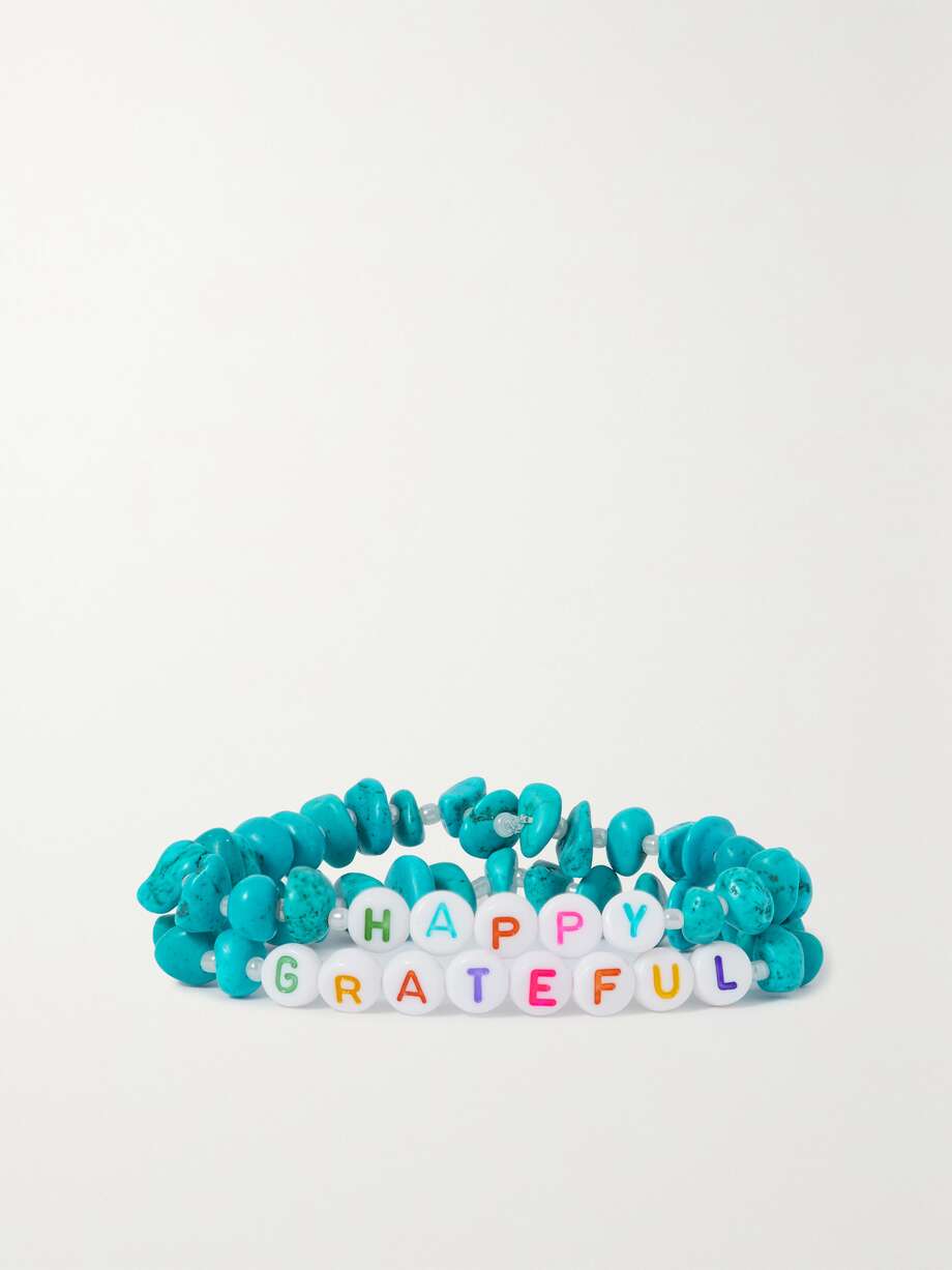net-a-porter.com | Set of two turquoise and enamel bracelets