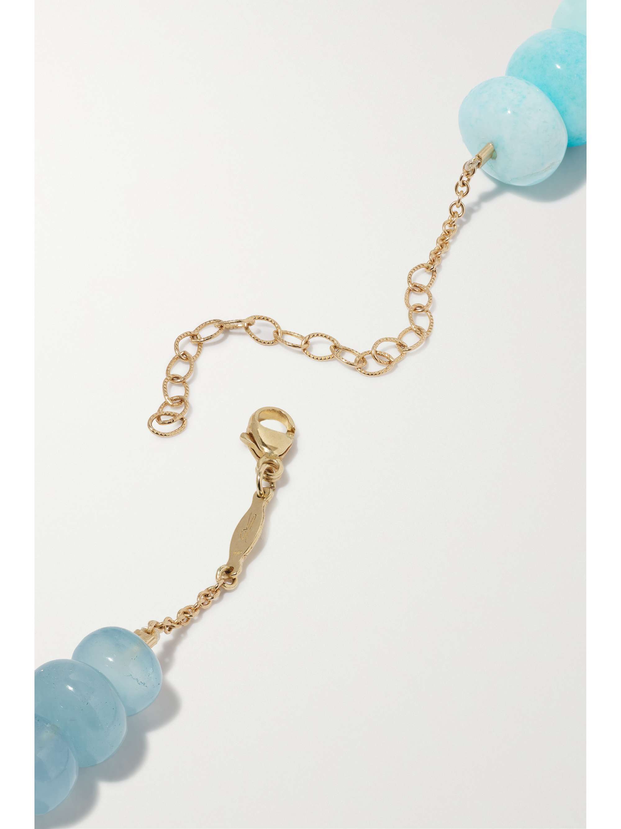 JACQUIE AICHE 14-karat gold beaded necklace