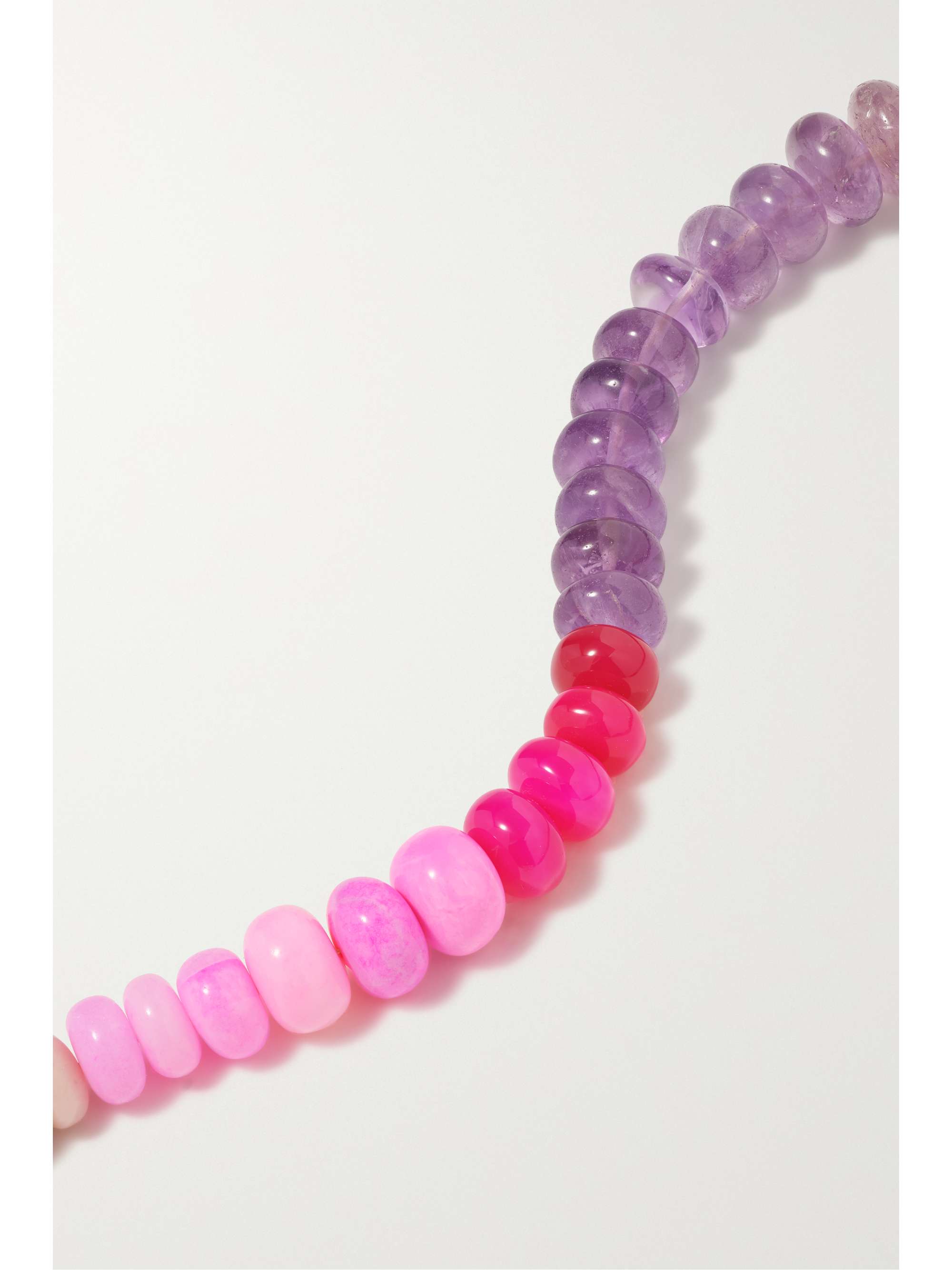 JACQUIE AICHE 14-karat gold beaded necklace