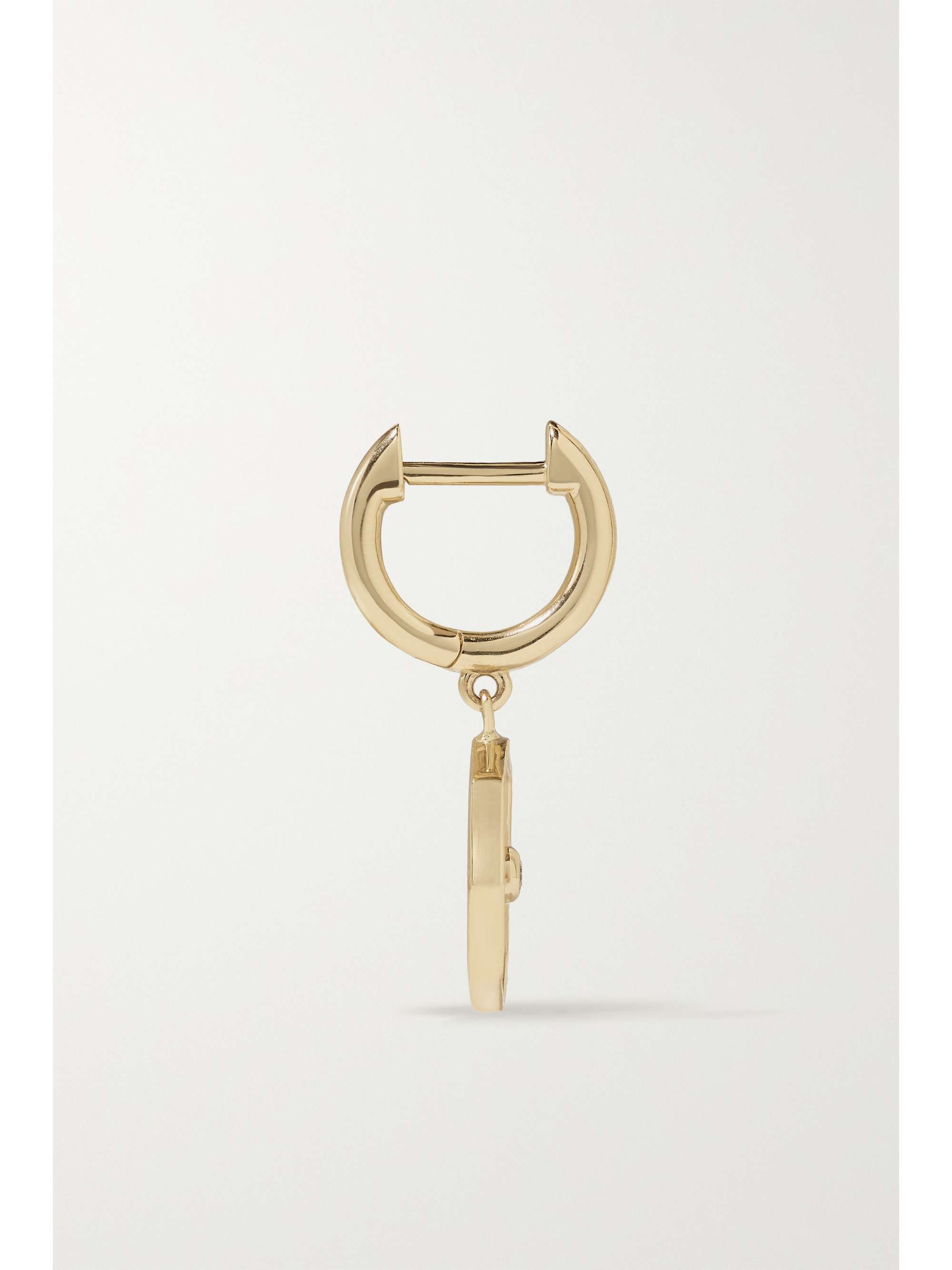 MARLO LAZ Wee Porte Bonheur 14K 黄金、搪瓷、钻石耳环