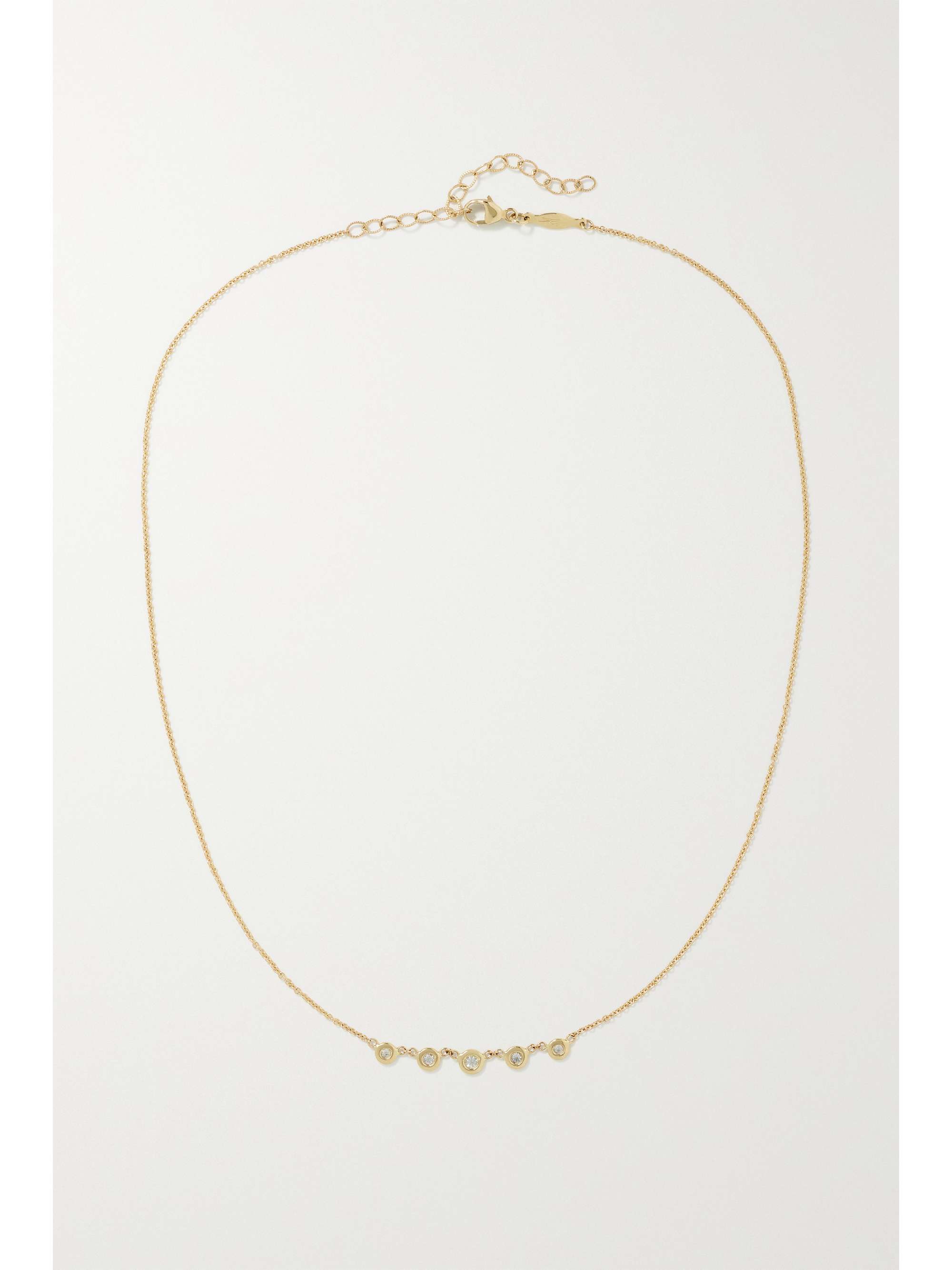JACQUIE AICHE Emily 14-karat gold diamond necklace