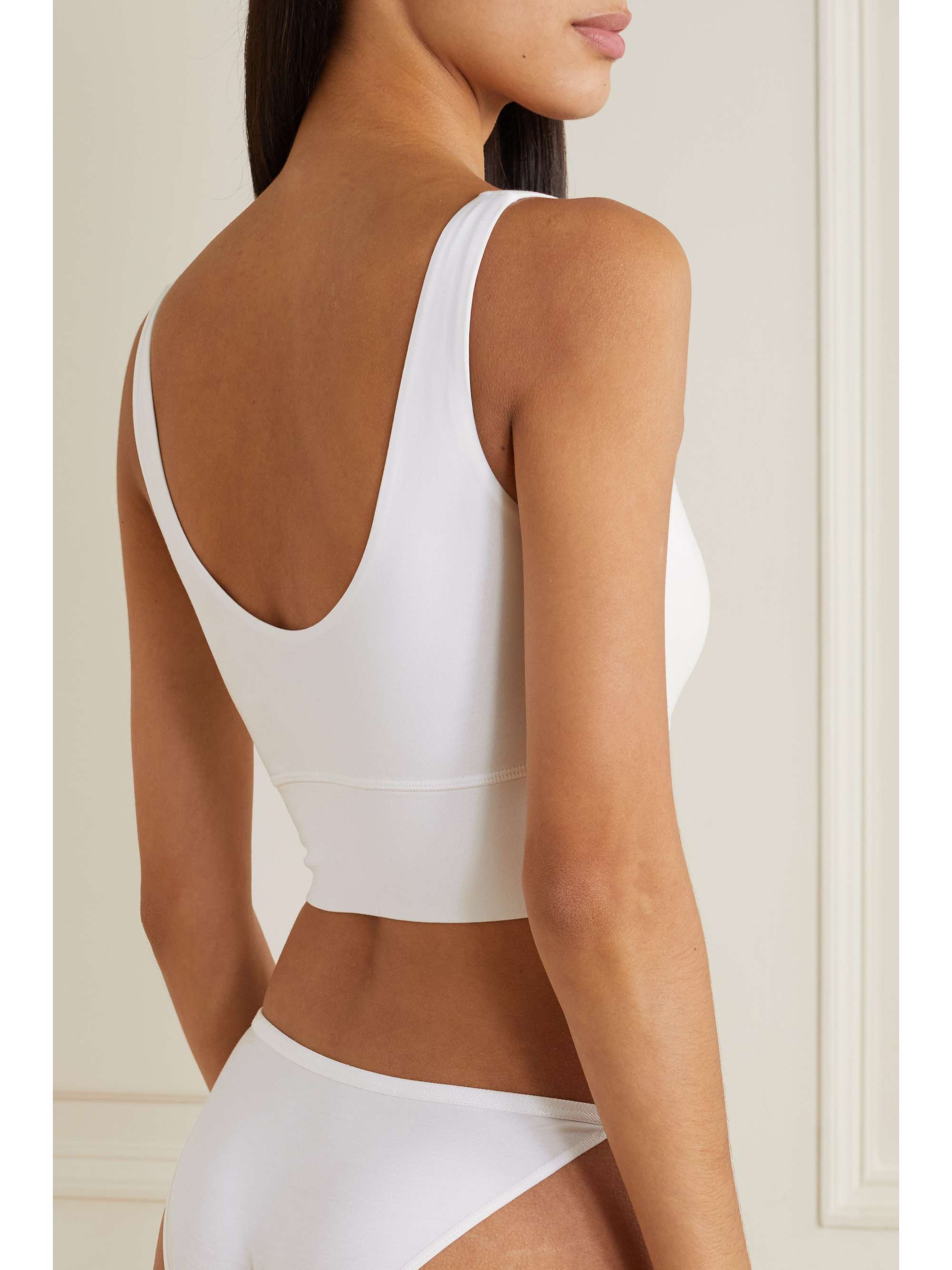 CDLP Cropped stretch-TENCEL Lyocell top