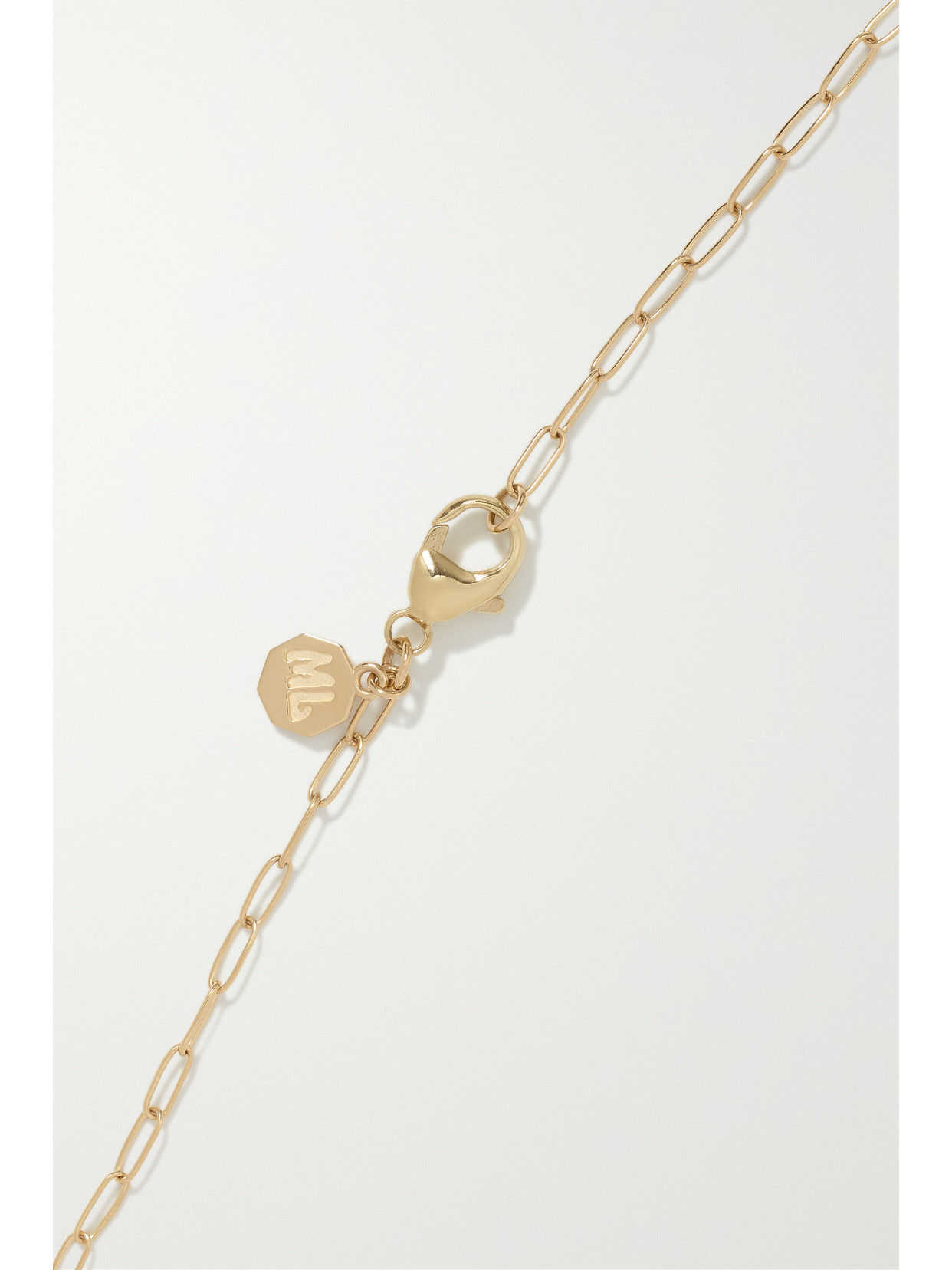 Shop Marlo Laz Wee Porte Bonheur Coin 14-karat Gold, Enamel And Sapphire Anklet