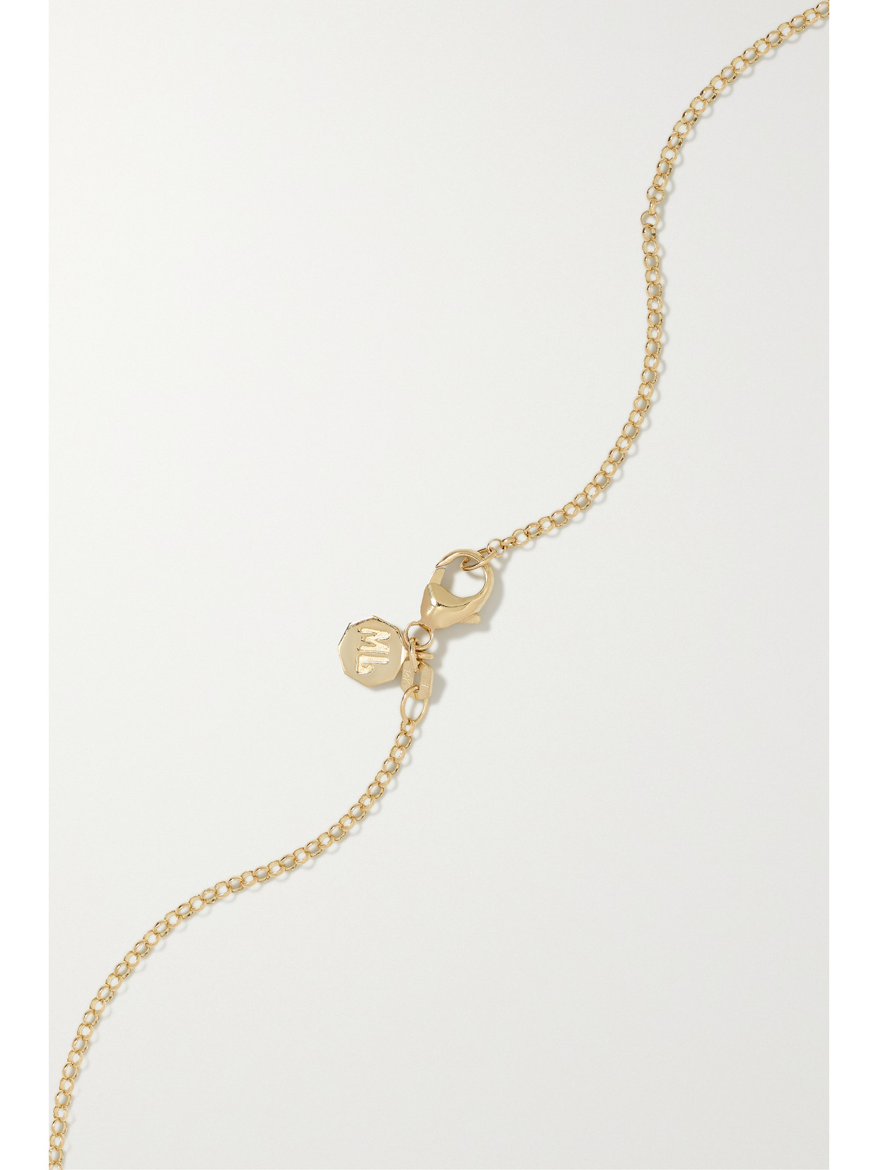 Shop Marlo Laz Mini Open Heart 14-karat Gold Diamond Necklace