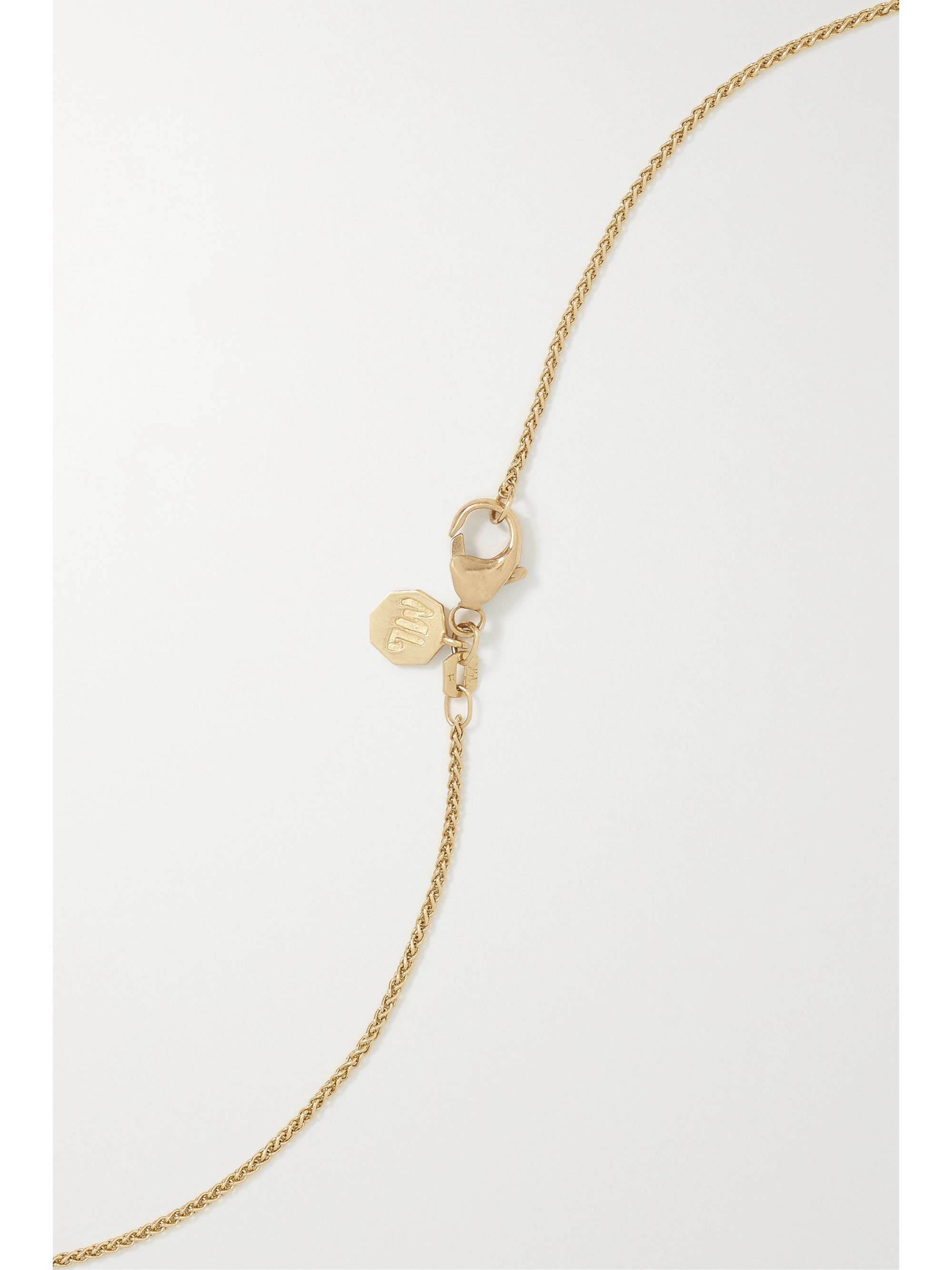 MARLO LAZ Momento 14-karat gold, turquoise and diamond necklace