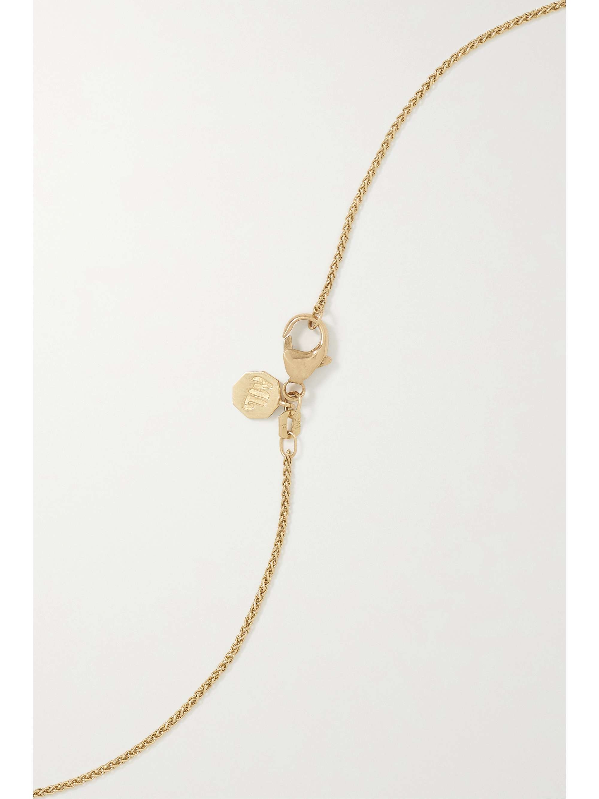 MARLO LAZ Momento 14-karat gold, turquoise and diamond necklace