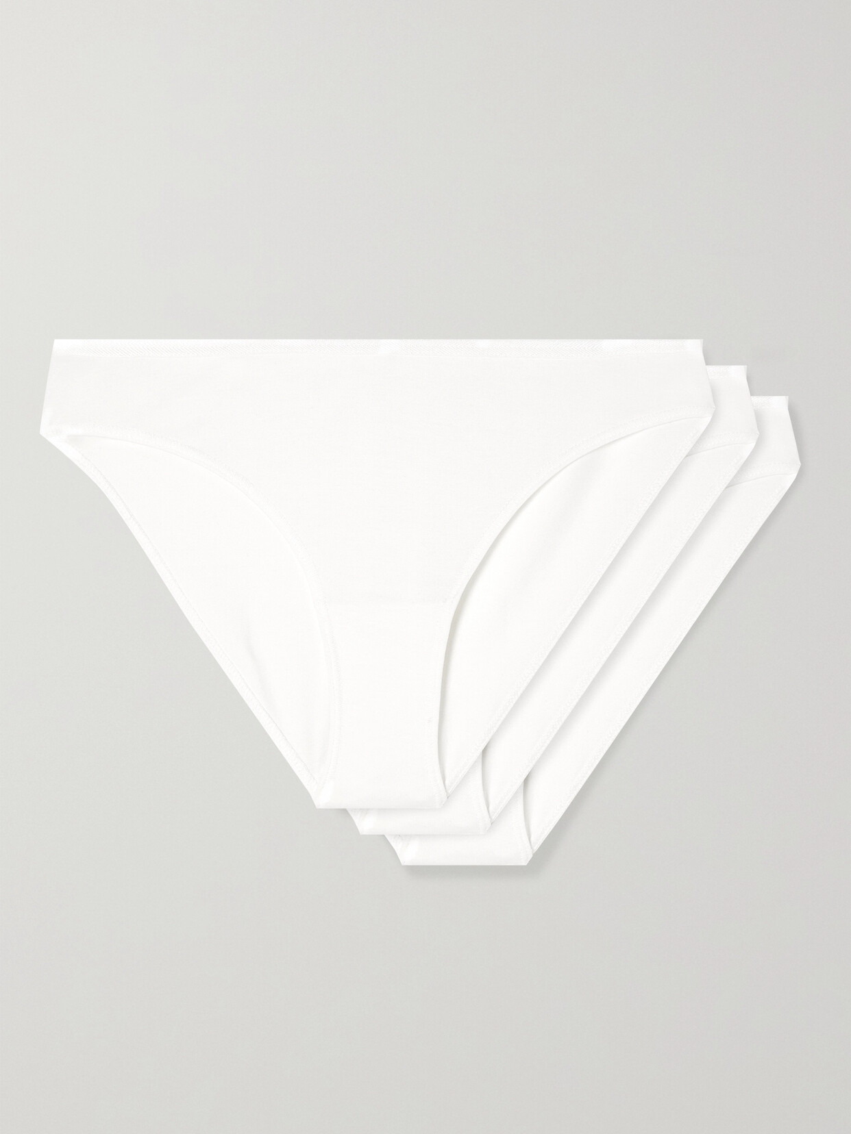 Cdlp Set Of Three Tencel Lyocell-blend Briefs In White