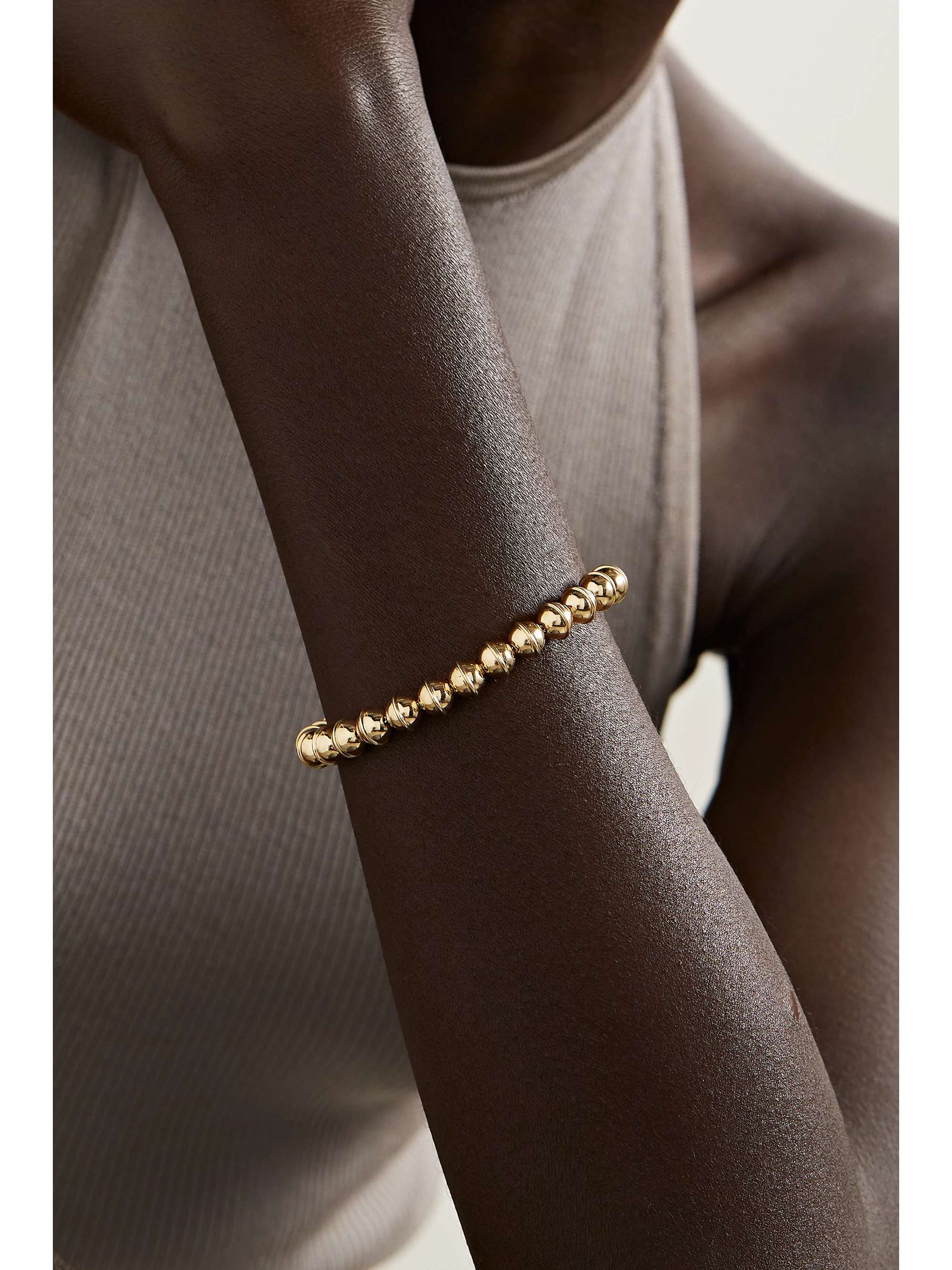 MARLO LAZ Squash Blossom 14-karat gold bracelet