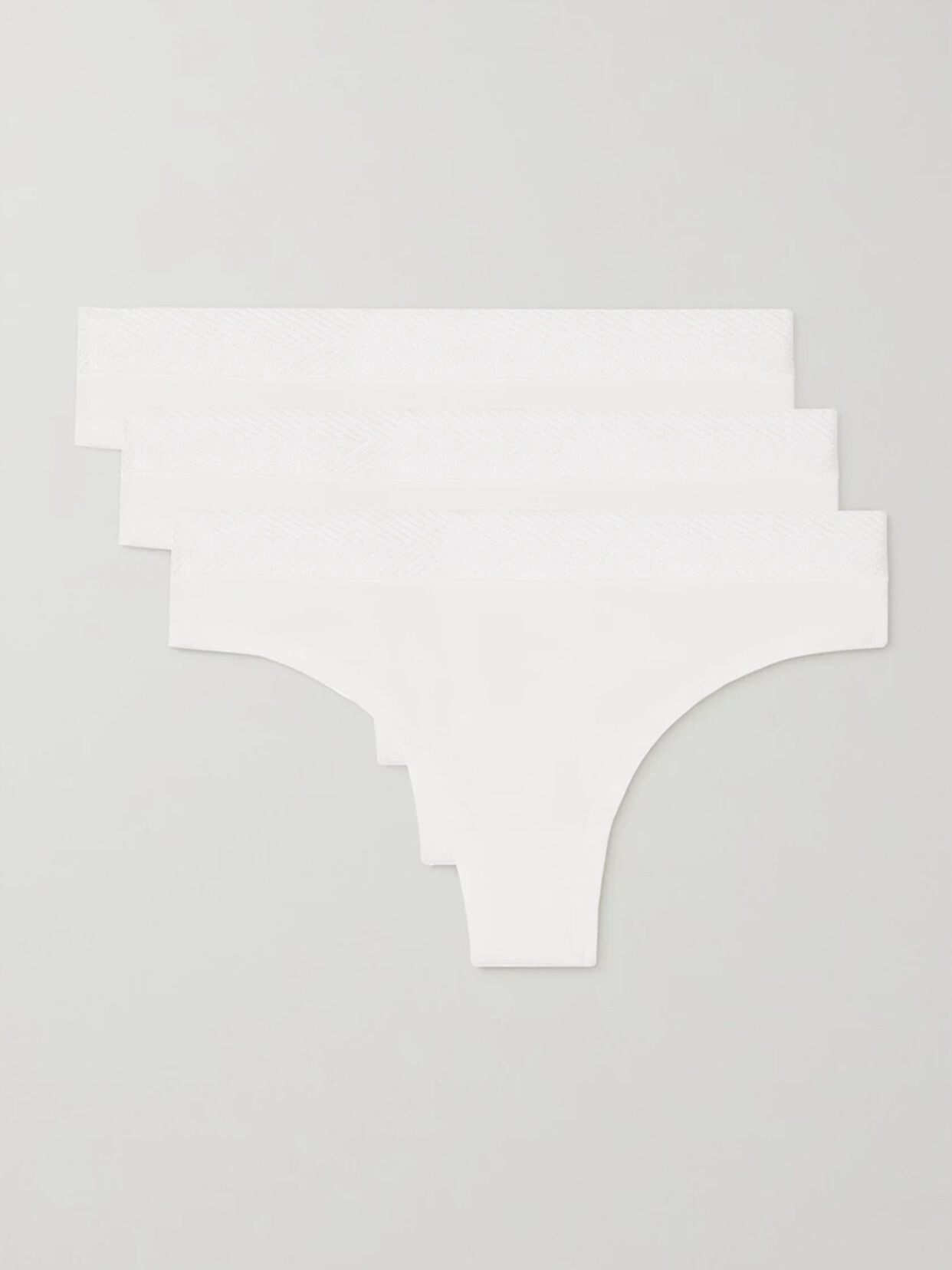 Cdlp Set Of Three Tencel Lyocell-blend Thongs In White