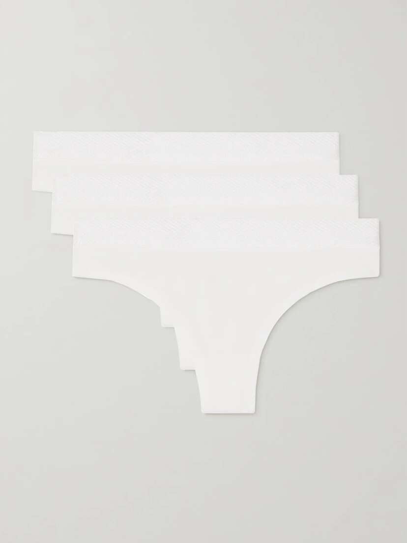 CDLP + Net Sustain Set Of Three Tencel Lyocell-blend Thongs