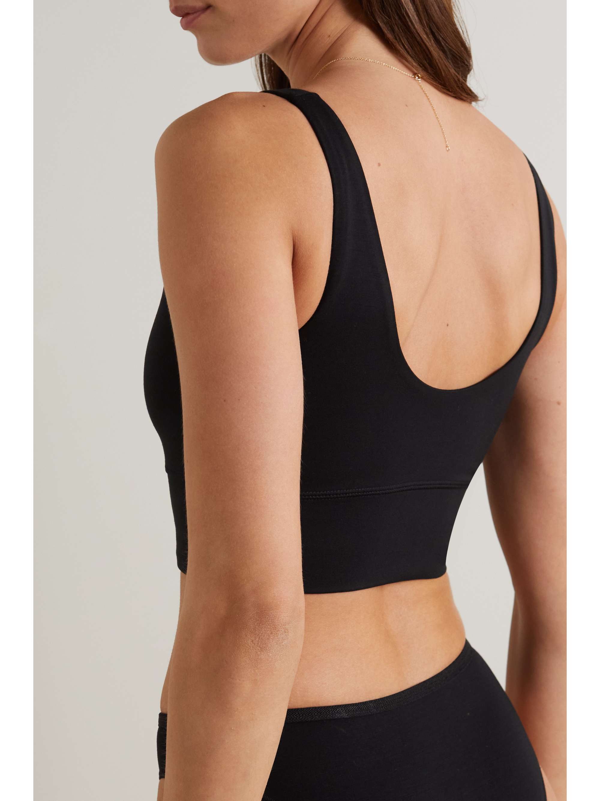 CDLP Cropped stretch-TENCEL Lyocell top
