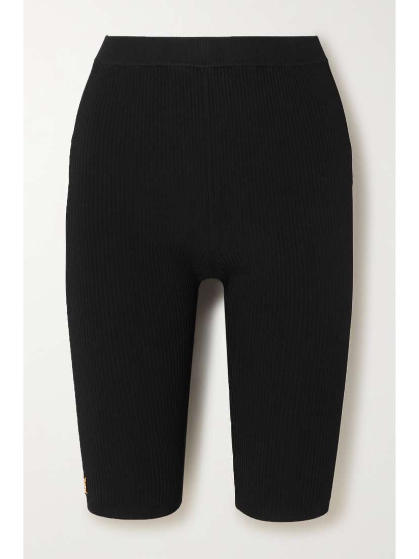 Saint Laurent Ribbed-knit Cycling Shorts