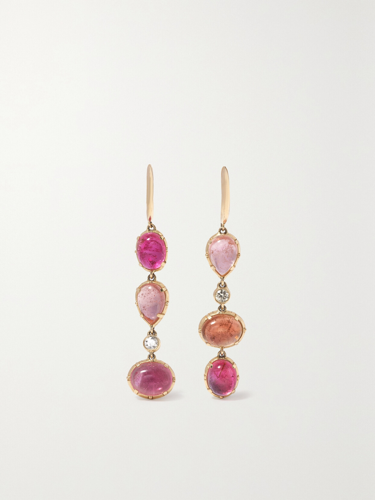 Larkspur & Hawk - Emily's Garden 18-karat Gold, Tourmaline And Diamond Earrings - Pink 22 Awaiting product image