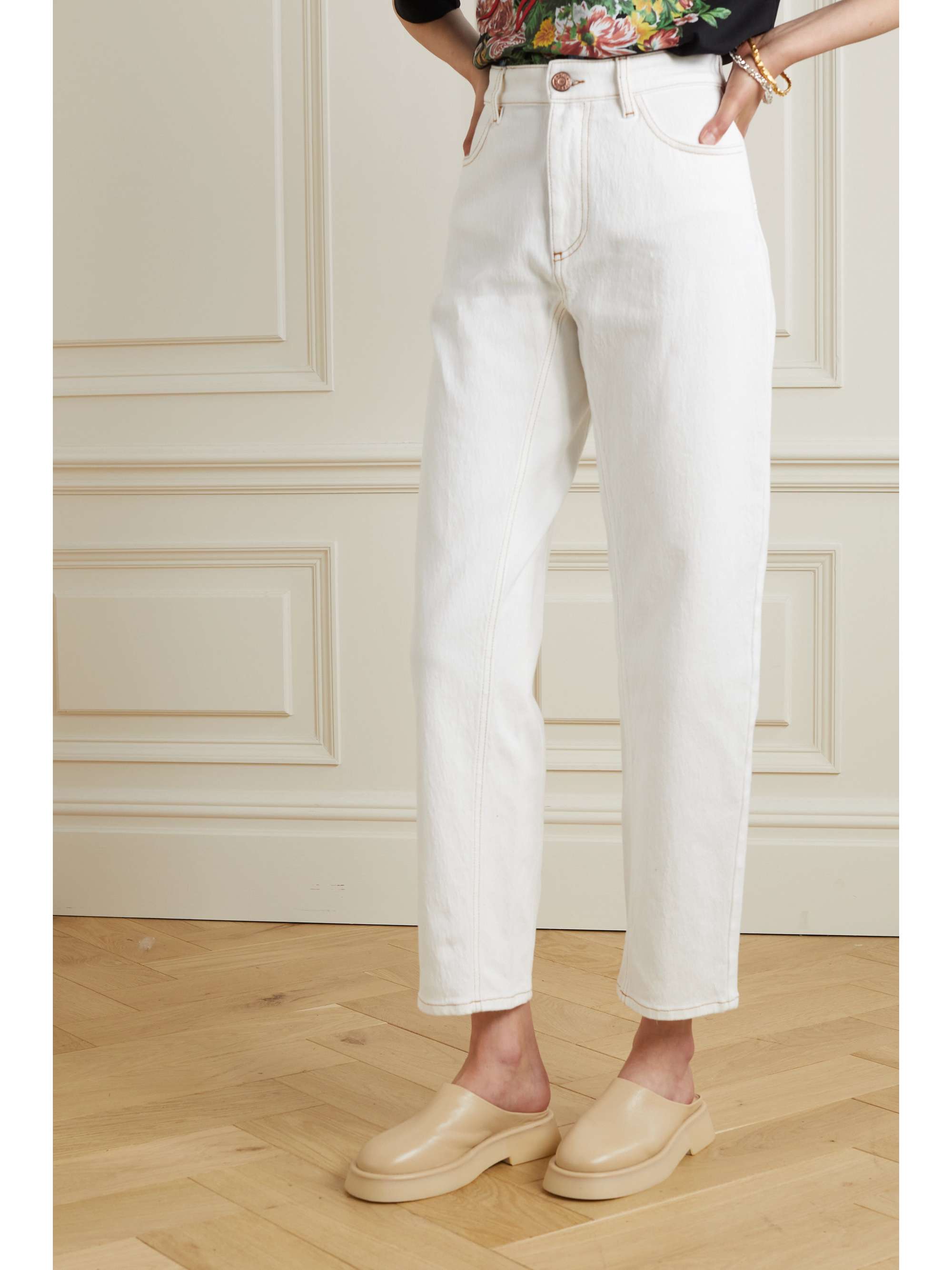 SEE BY CHLOÉ Stretch-denim high-rise straight-leg jeans