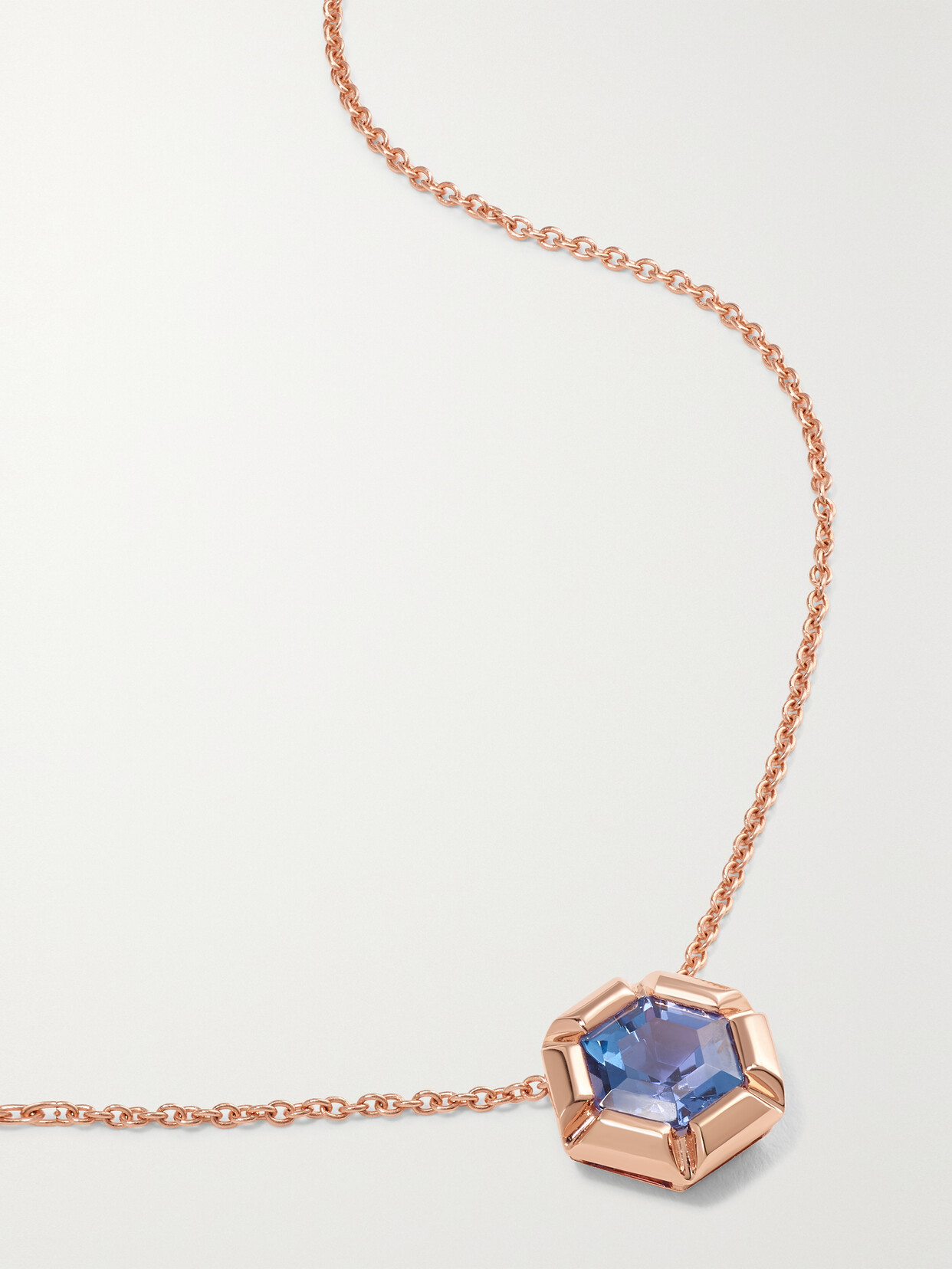 Selim Mouzannar 18-karat Rose Gold Tanzanite Necklace - One size
