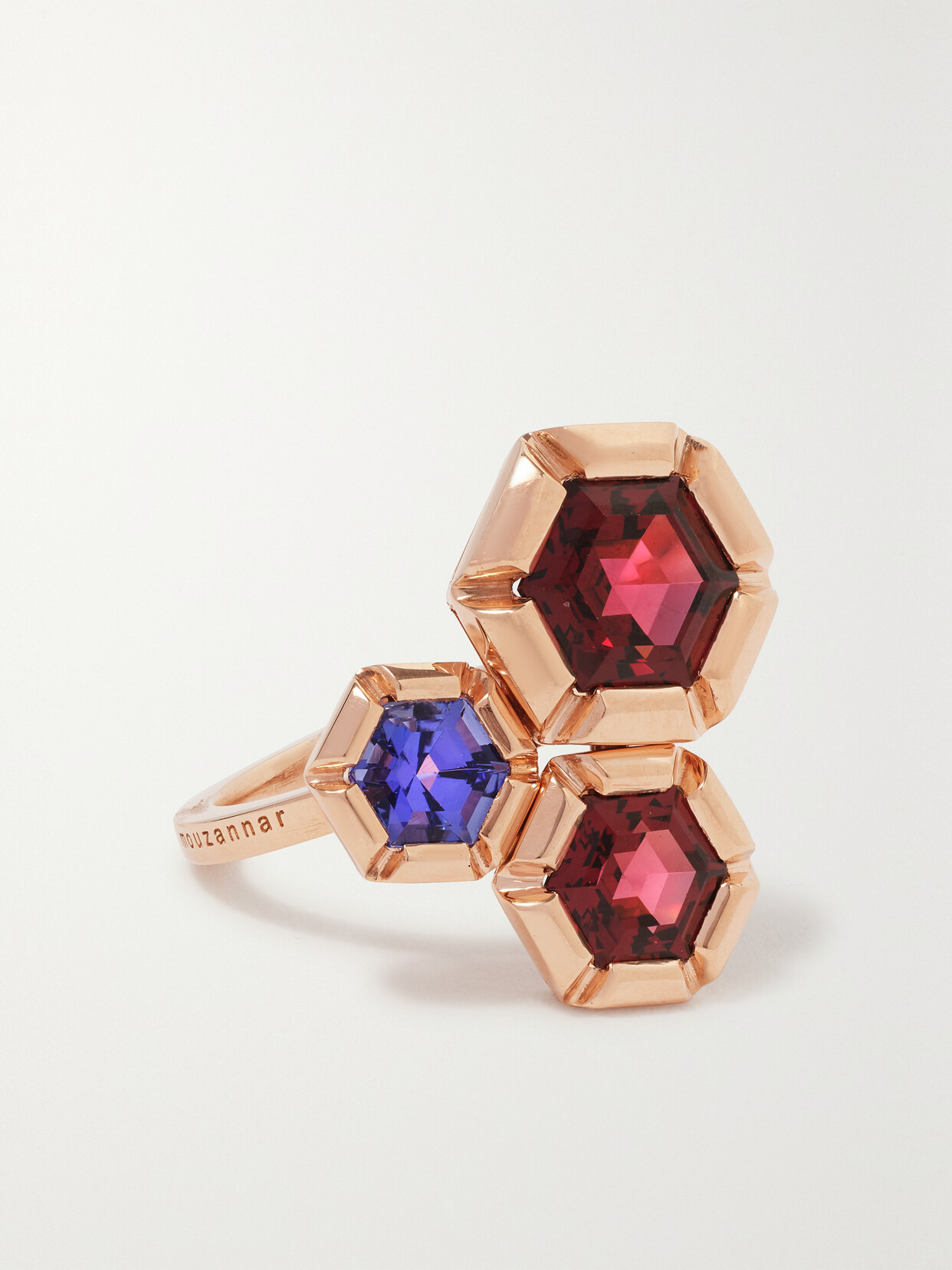 Selim Mouzannar Rose De France 18-karat Pink Gold, Rhodolite And Tanzanite Ring - Rose gold