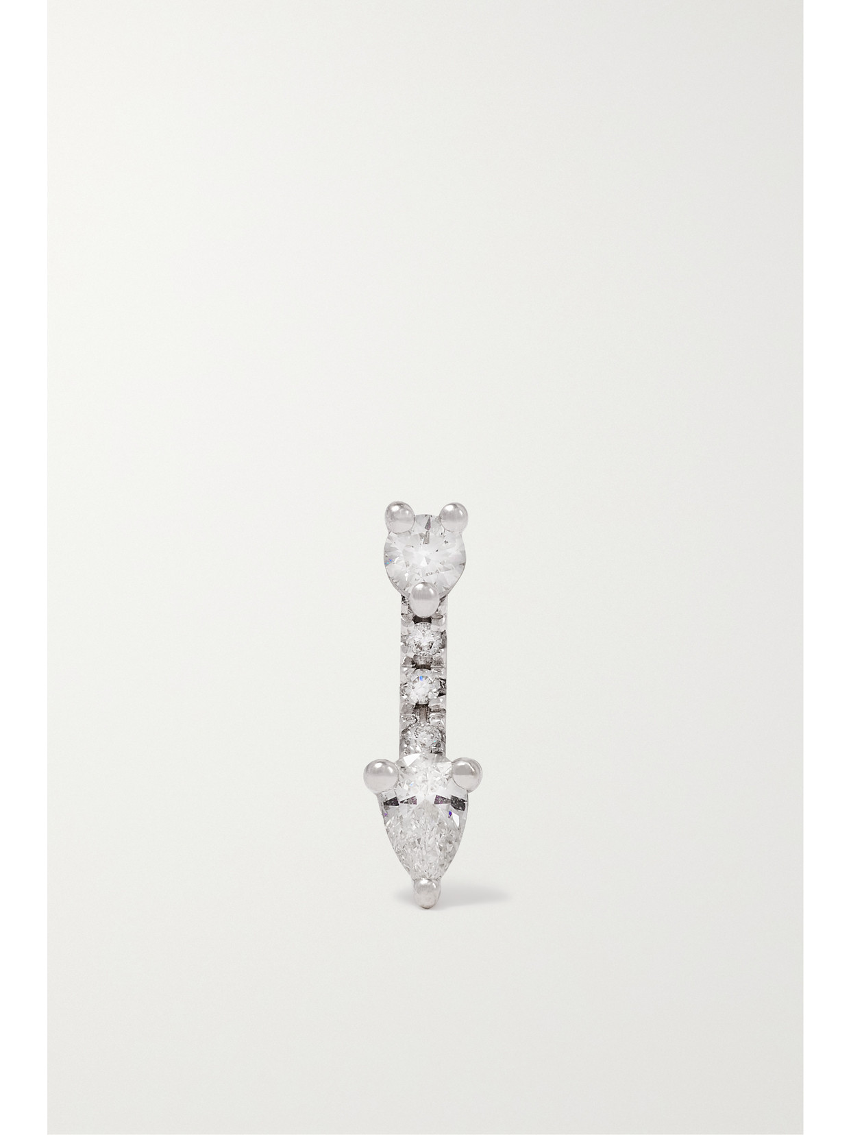Delfina Delettrez - 18-karat White Gold Diamond Single Earring - one size