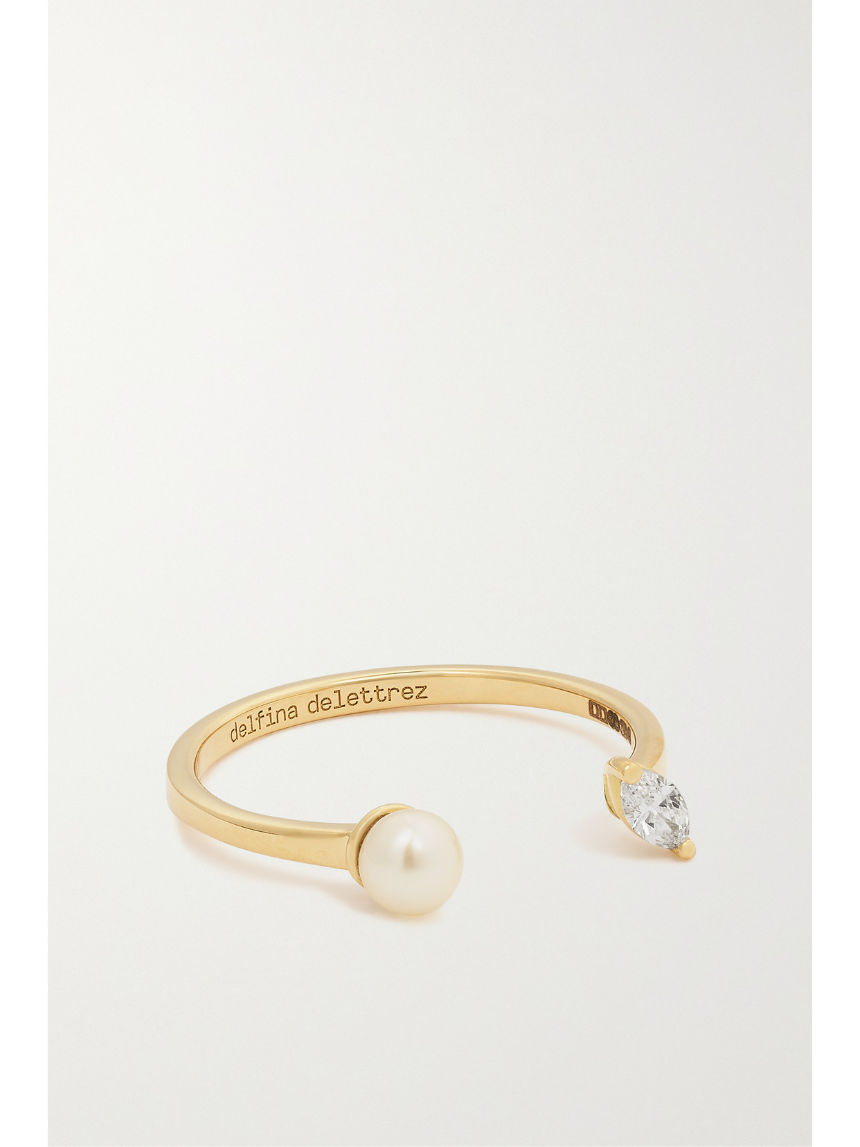 Delfina Delettrez - 18-karat Gold, Pearl And Diamond Ring - 7