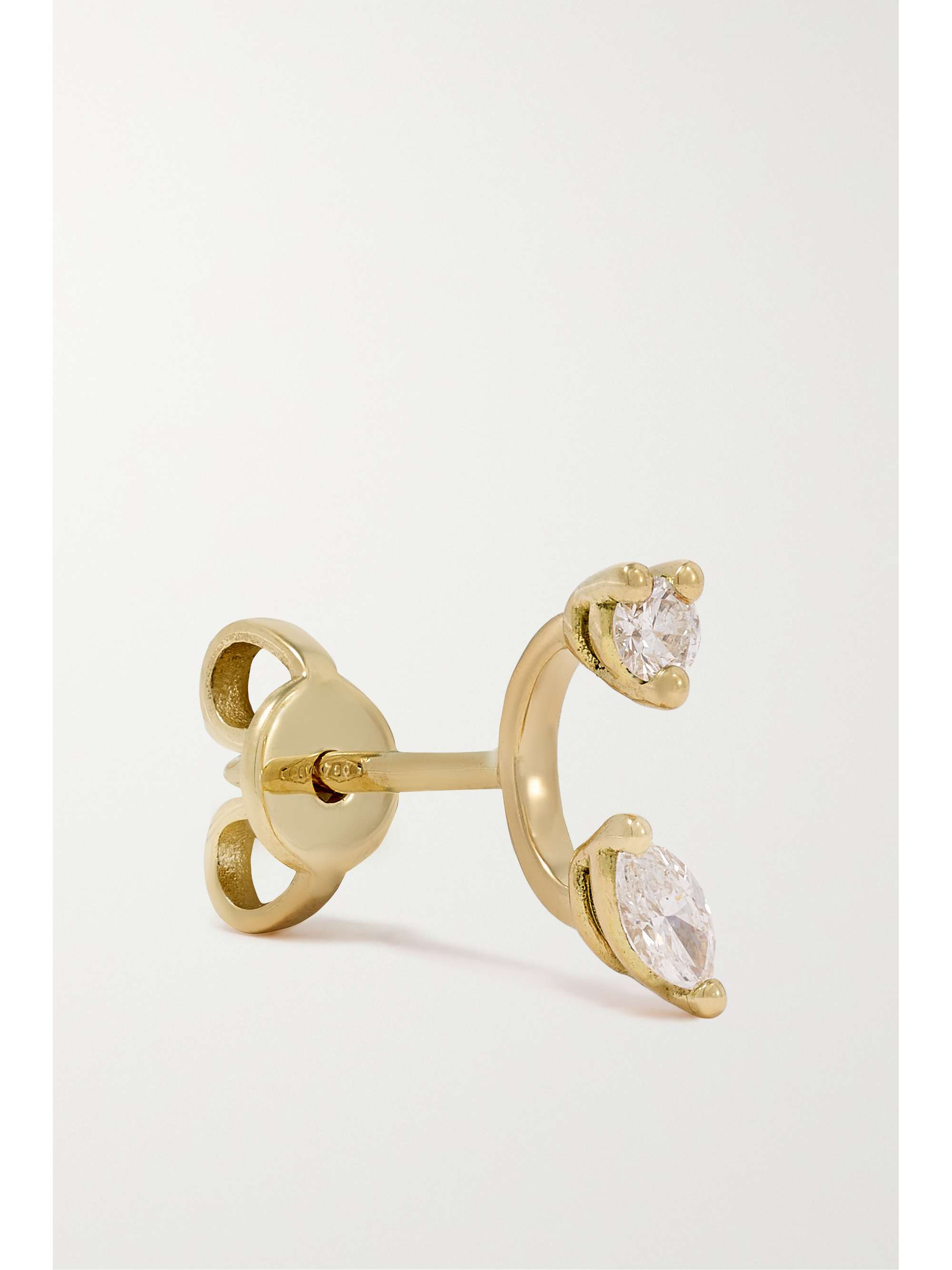 DELFINA DELETTREZ 18-karat gold diamond single earring