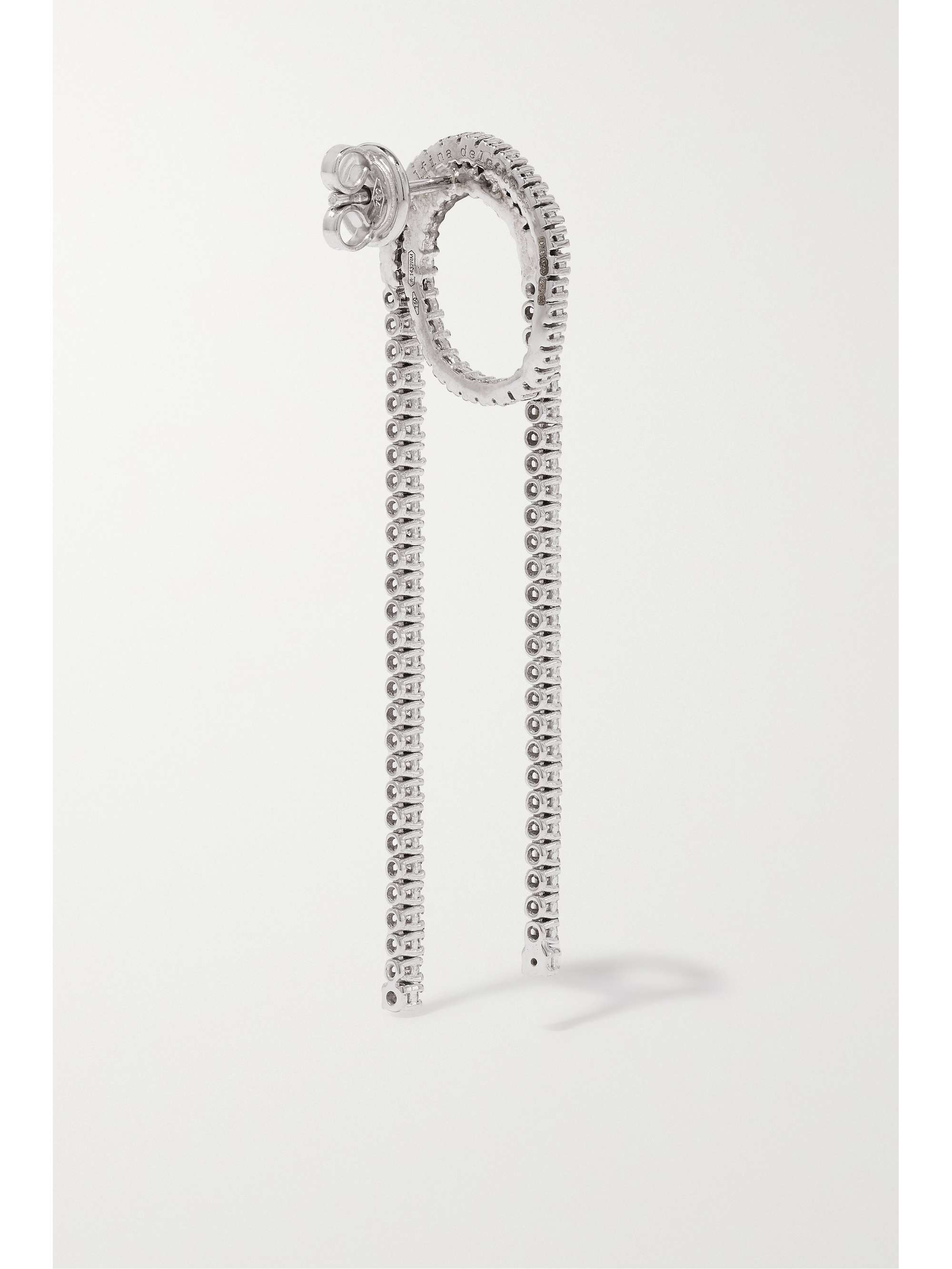 DELFINA DELETTREZ 18-karat white gold diamond earrings