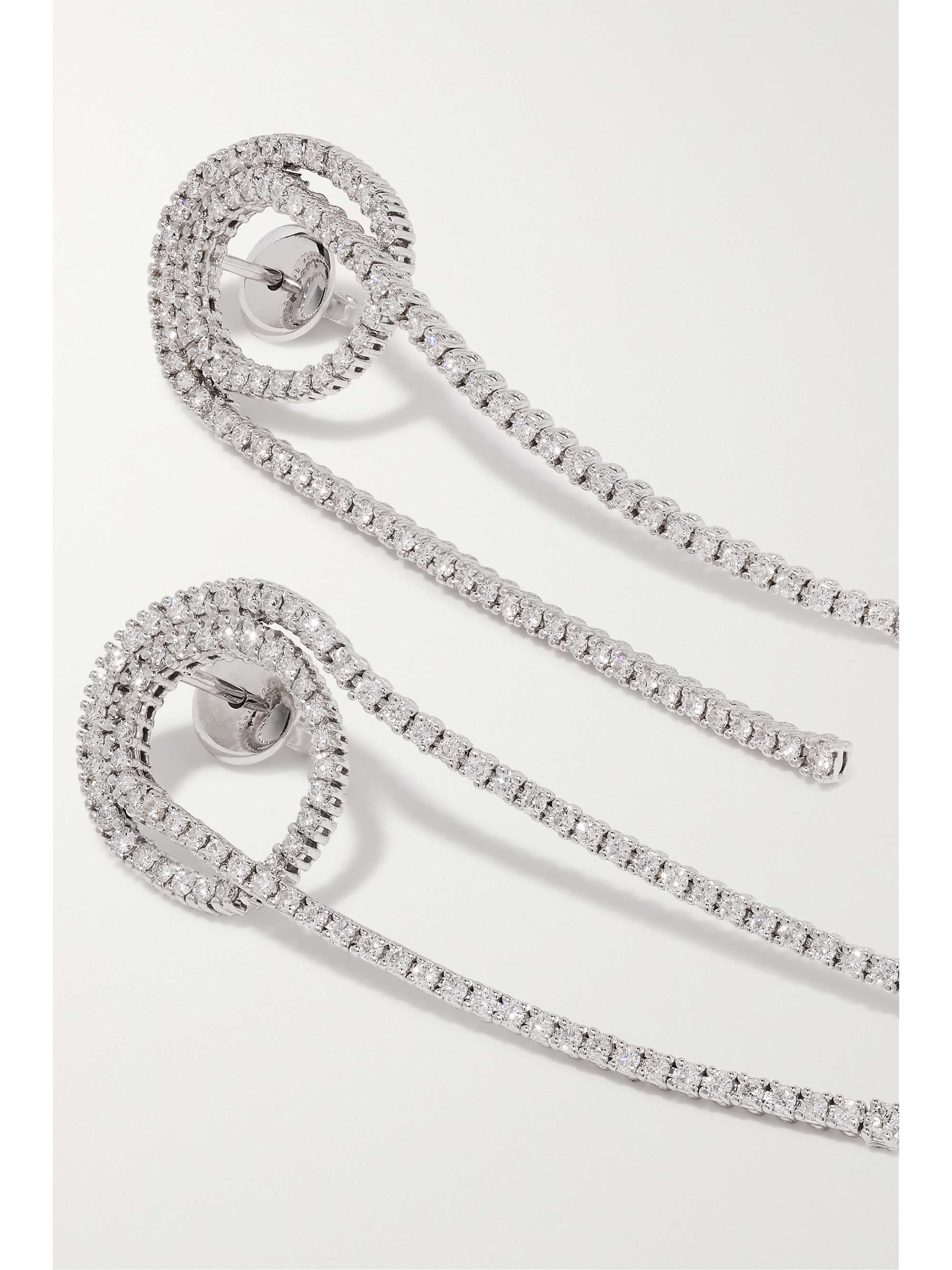 DELFINA DELETTREZ 18-karat white gold diamond earrings