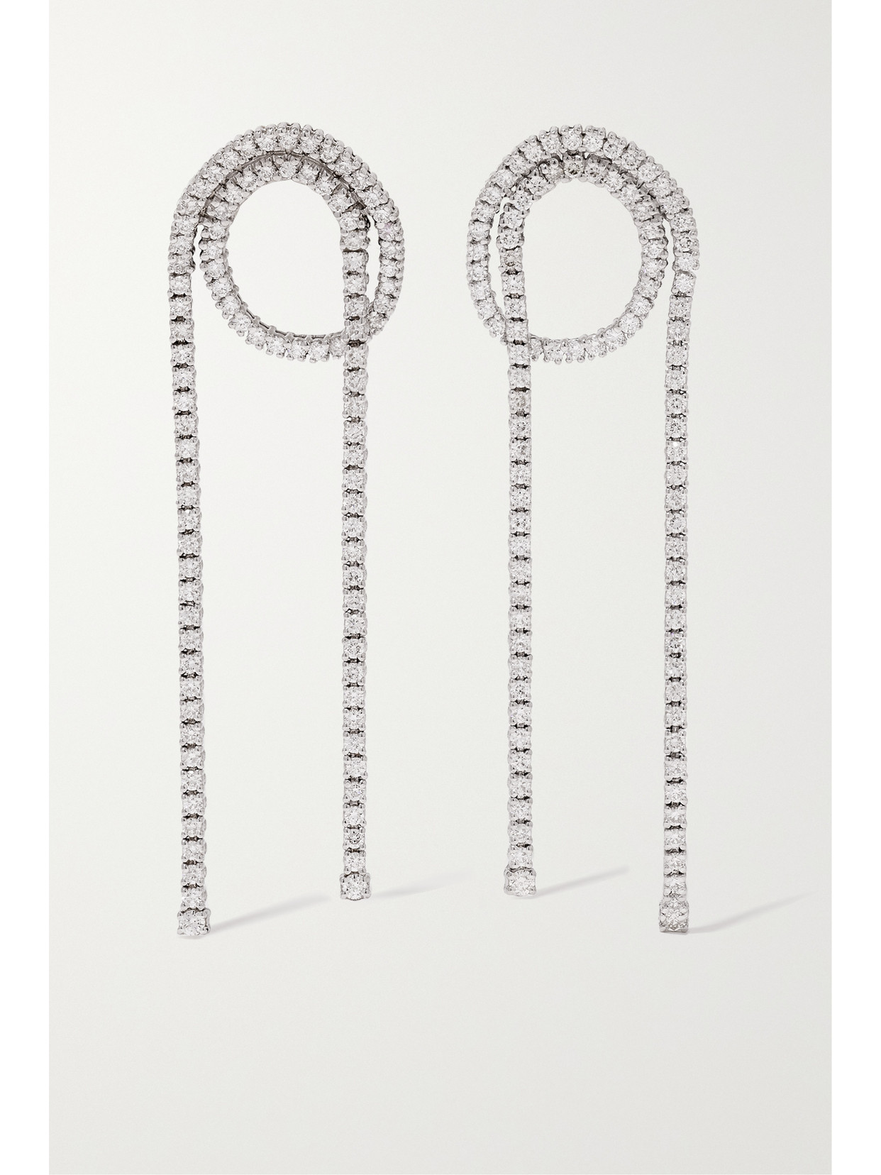 Delfina Delettrez - 18-karat White Gold Diamond Earrings - one size