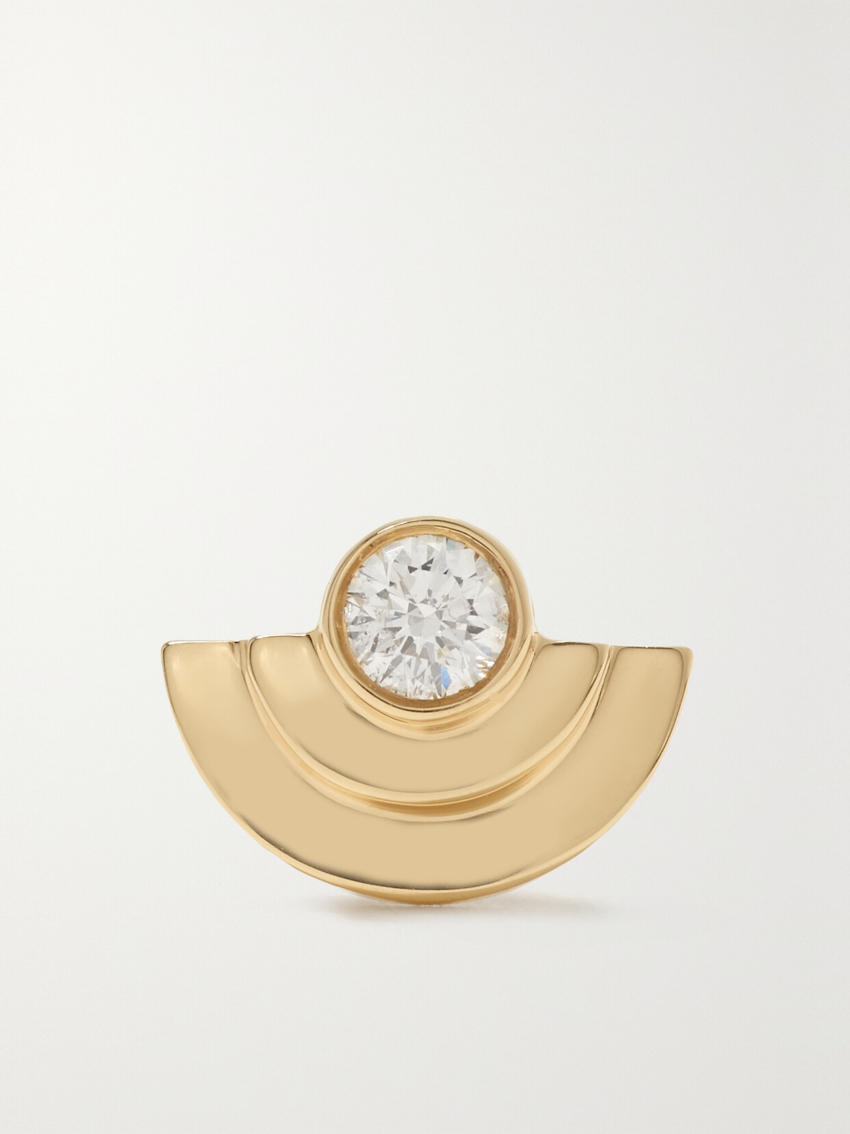 Azlee Petite Staircase 18-karat Gold Diamond Single Earring
