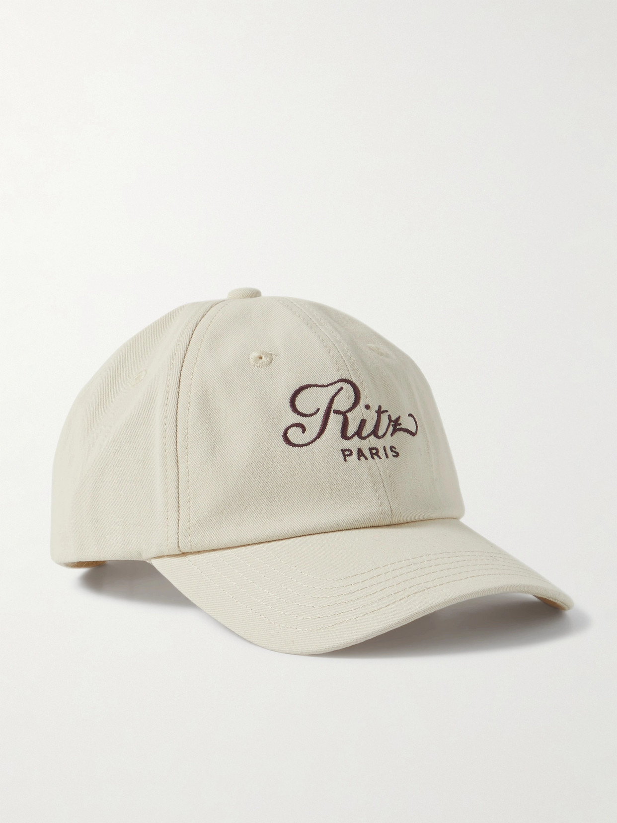 FRAME + Ritz Paris Embroidered Cotton-canvas Baseball Cap