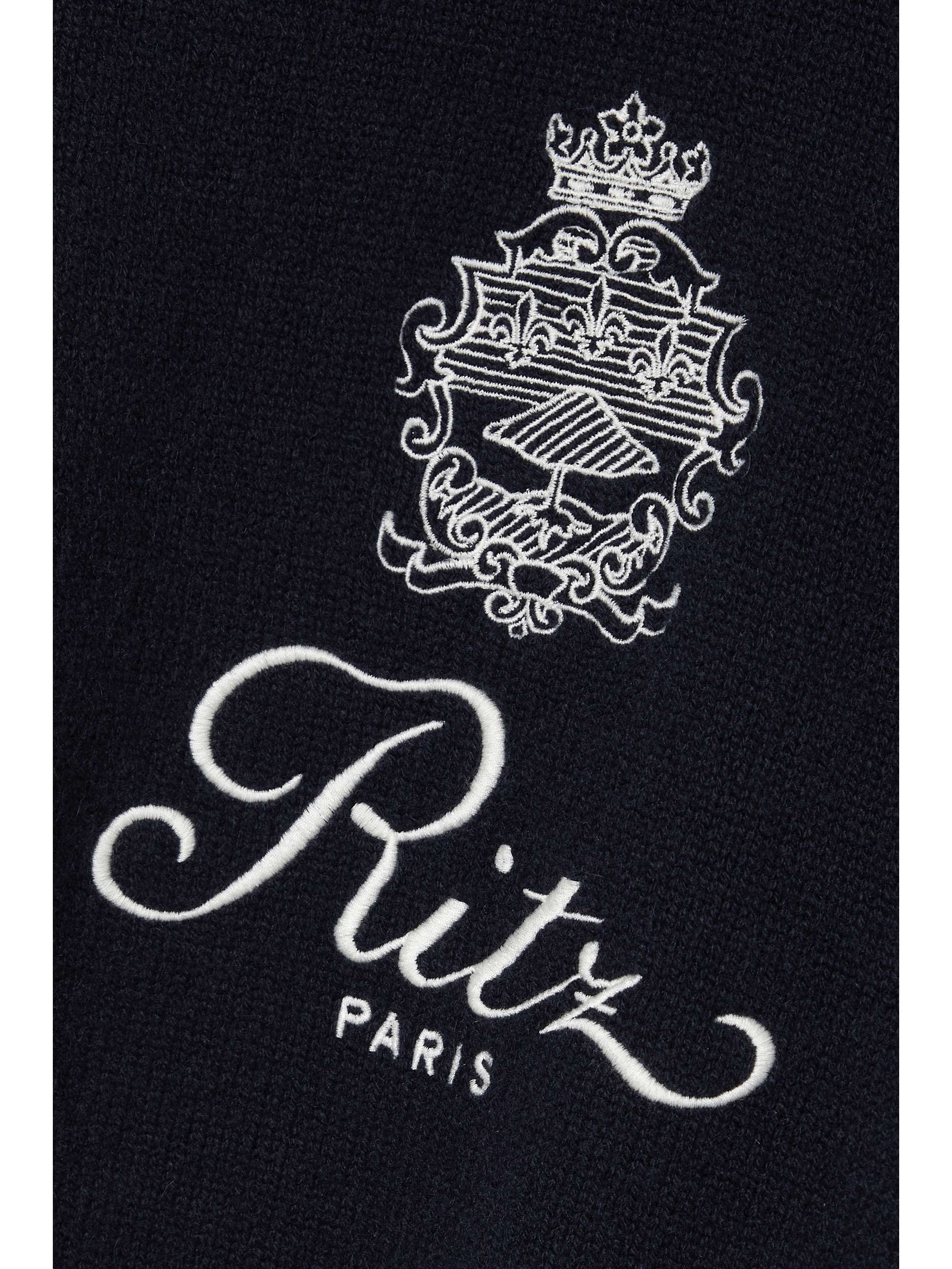 FRAME Pull raccourci en cachemire à broderies x Ritz Paris