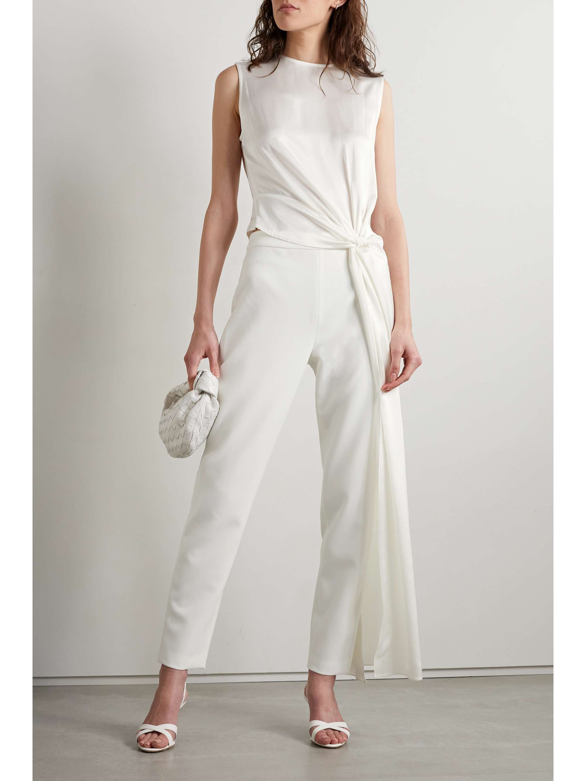 BRANDON MAXWELL Crepe slim-leg pants