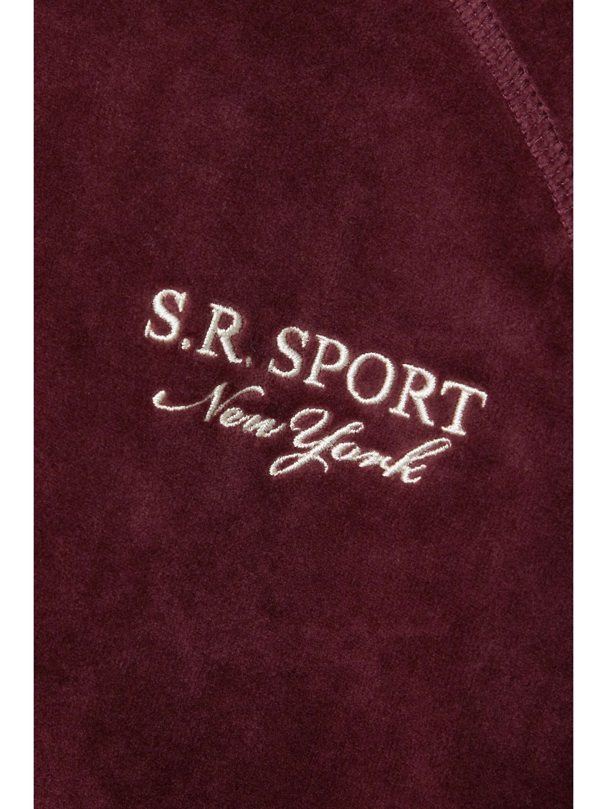 SPORTY & RICH Frida Sweatshirt aus Baumwollvelours mit Stickerei