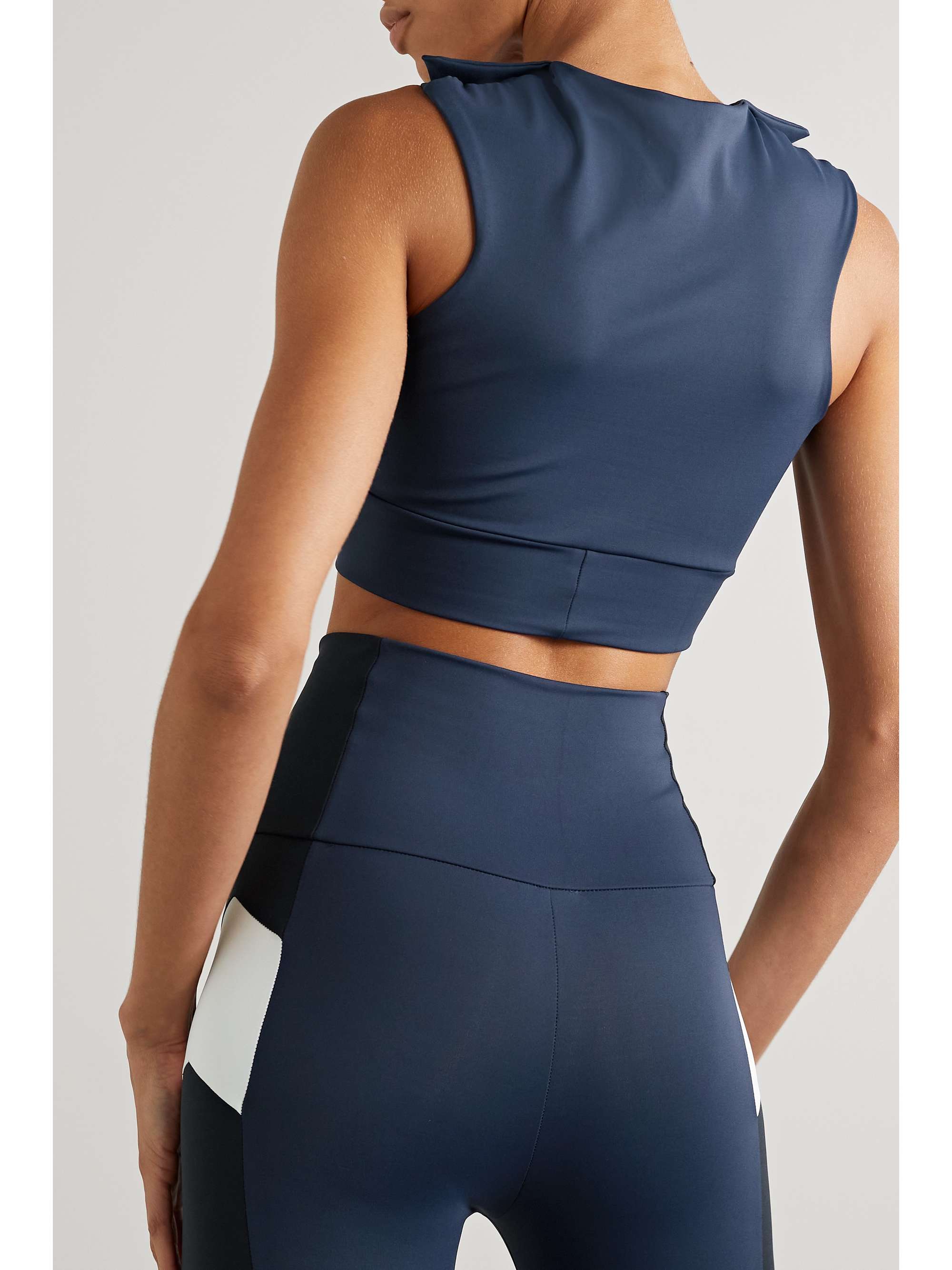 PORT DE BRAS Paneled stretchjersey sports bra NETAPORTER