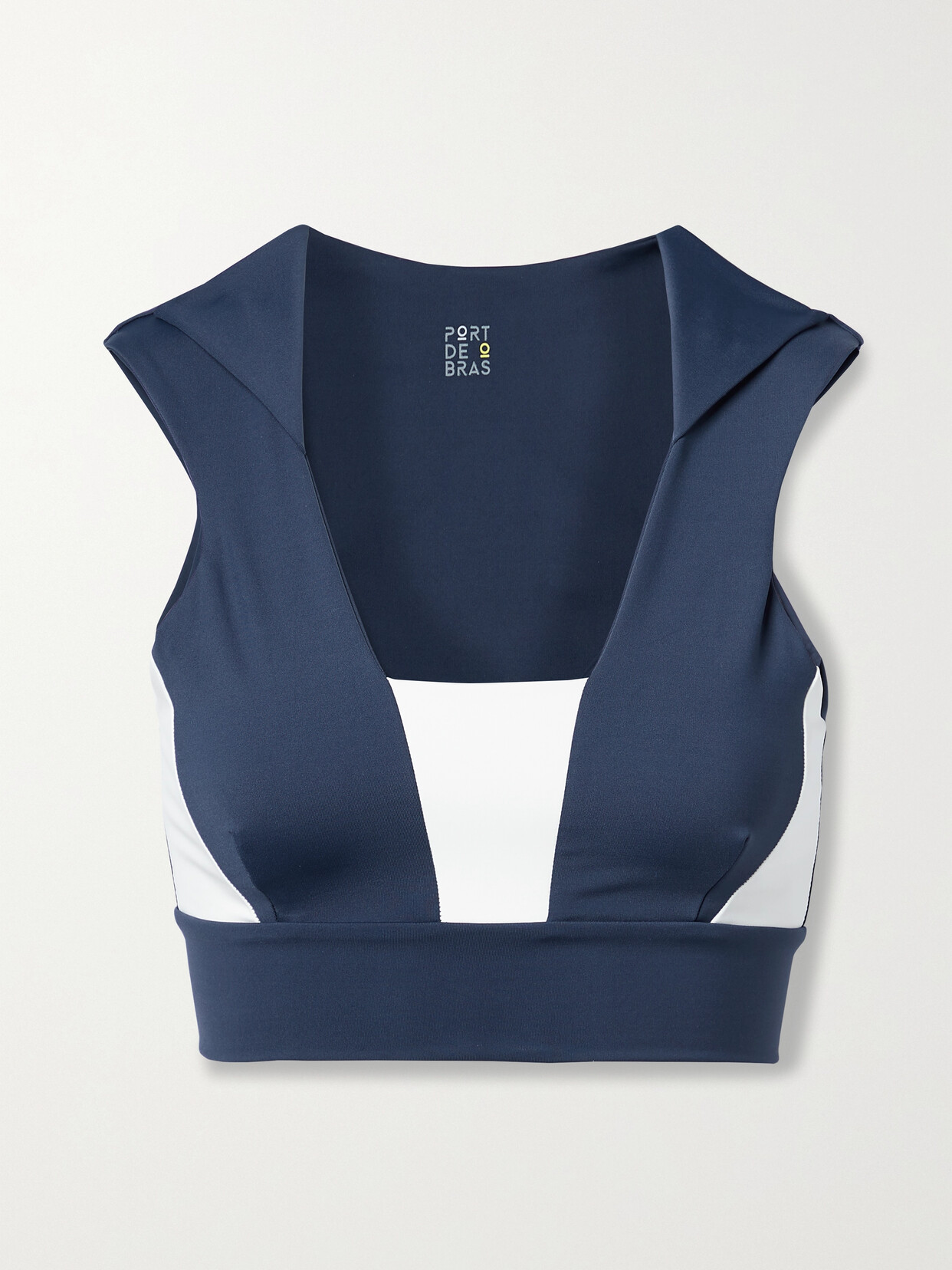Port de Bras Paneled Stretch-jersey Sports Bra - Blue