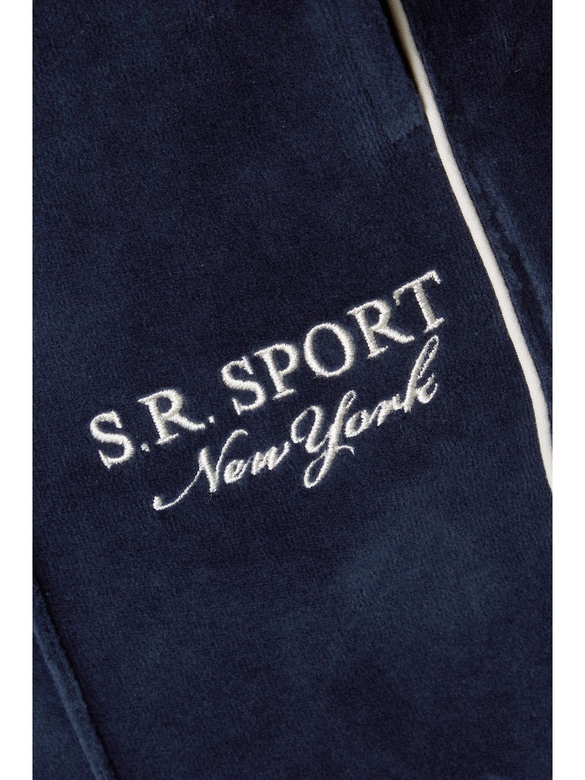 SPORTY & RICH Brandie Jogginghose aus Baumwoll-Velours mit Stickerei
