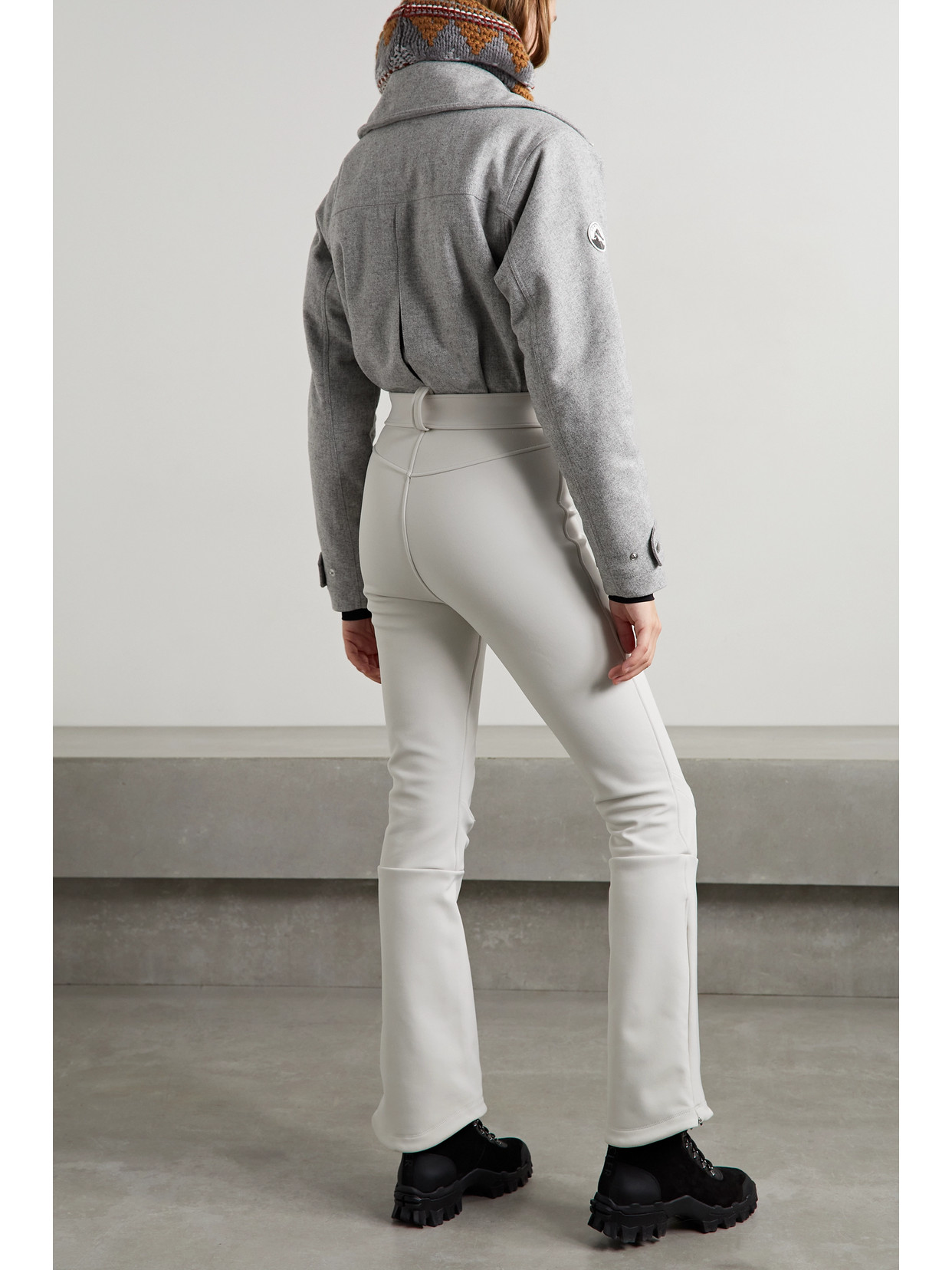 Cordova The Telluride Belted Two-tone Wool-blend And Twill Ski Suit In Gray