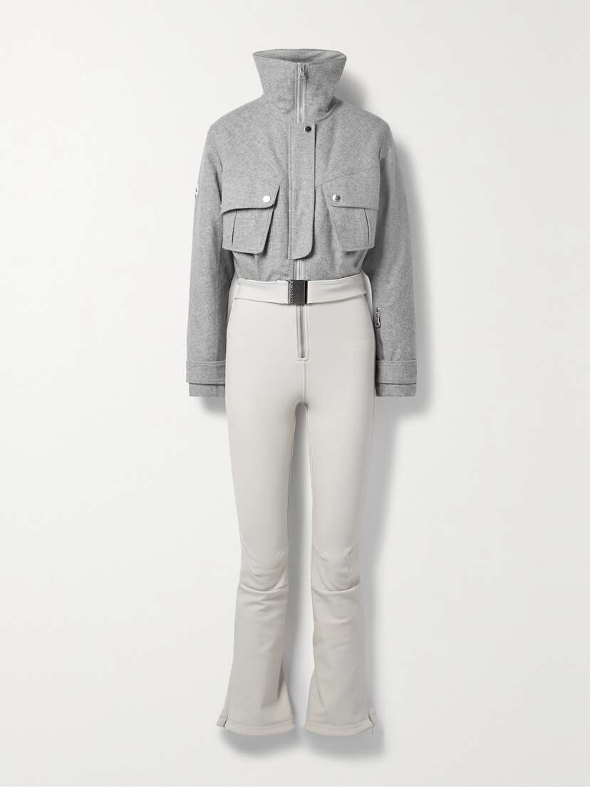 Cordova The Telluride Belted Two-tone Wool-blend And Twill Ski Suit