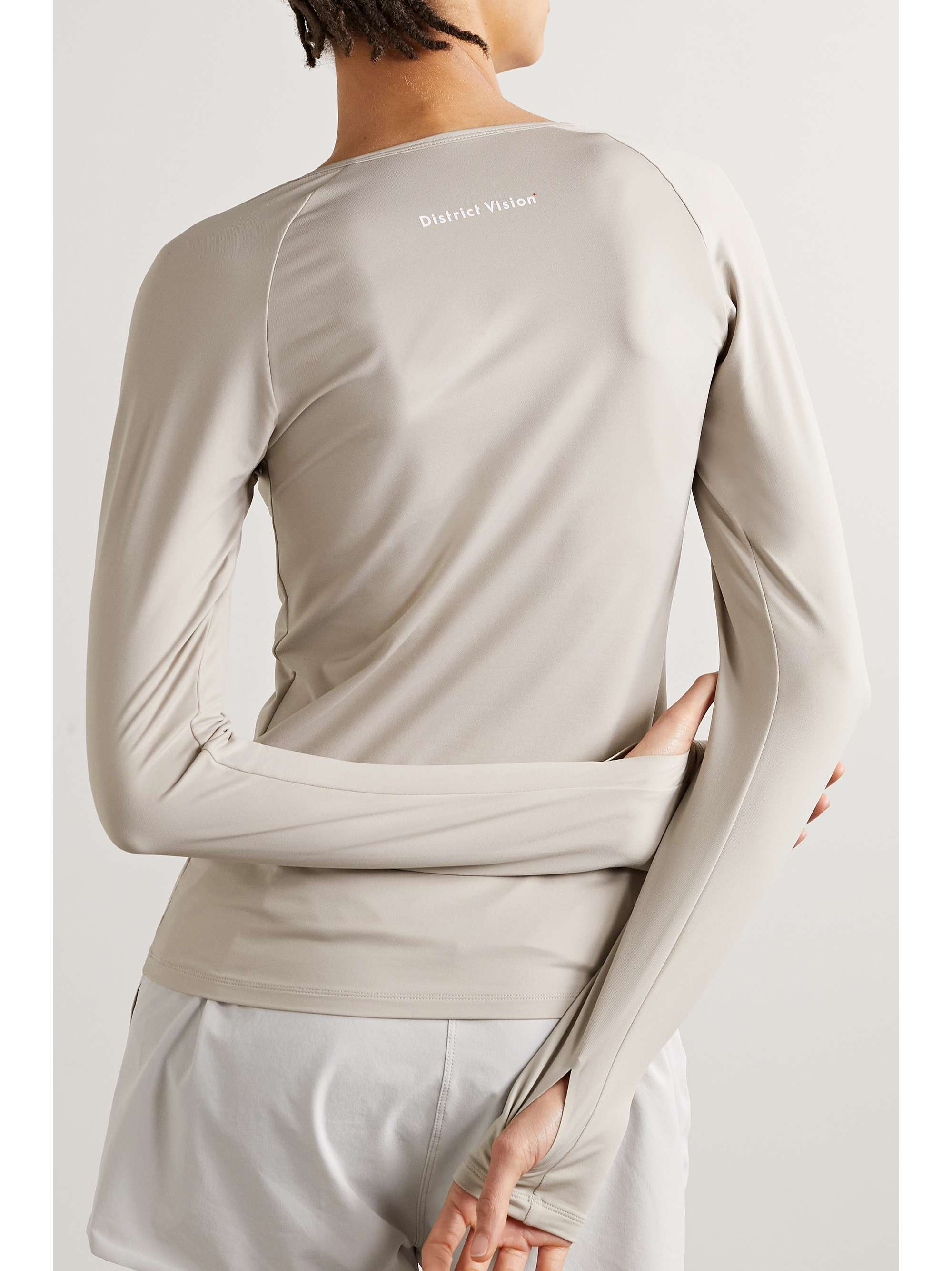 DISTRICT VISION Deva printed stretch-jersey top