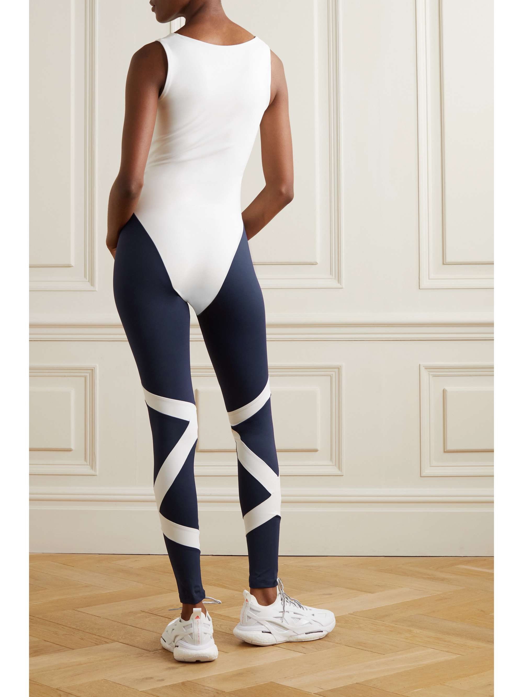 PORT DE BRAS Cindy two-tone stretch-jersey jumpsuit
