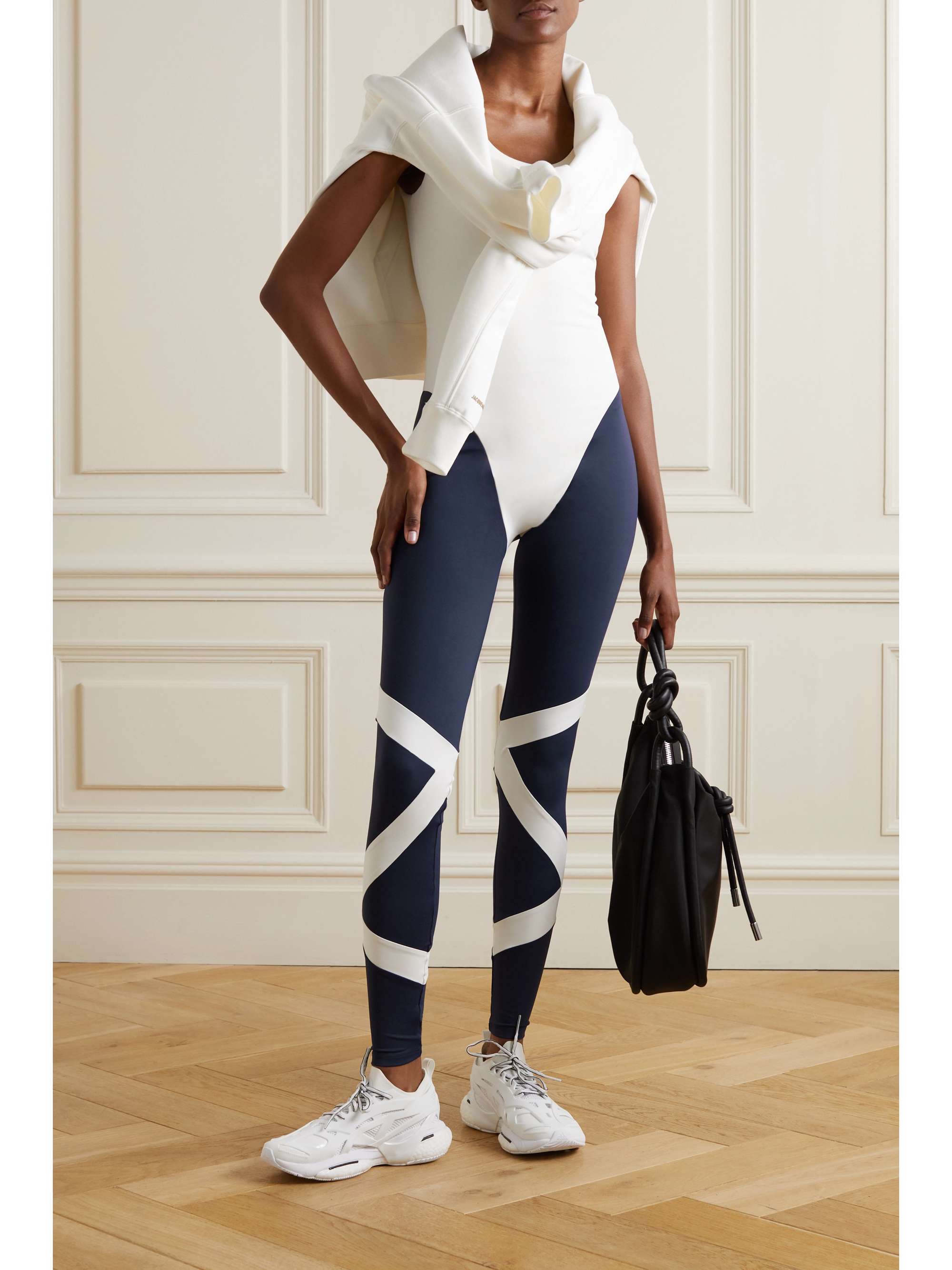 PORT DE BRAS Cindy two-tone stretch-jersey jumpsuit