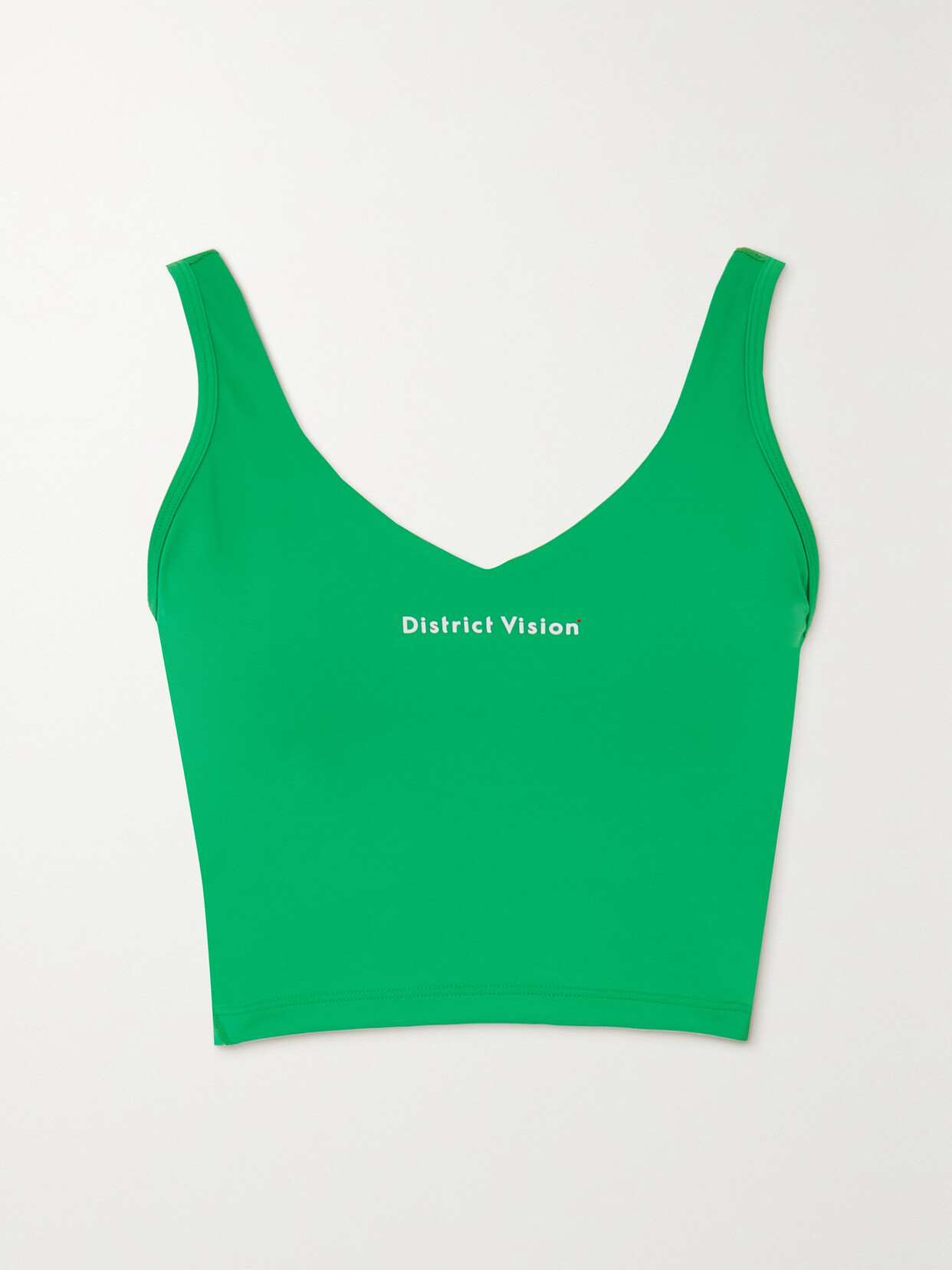 District Vision - Khanti Printed Stretch Recycled Sports Bra - Green