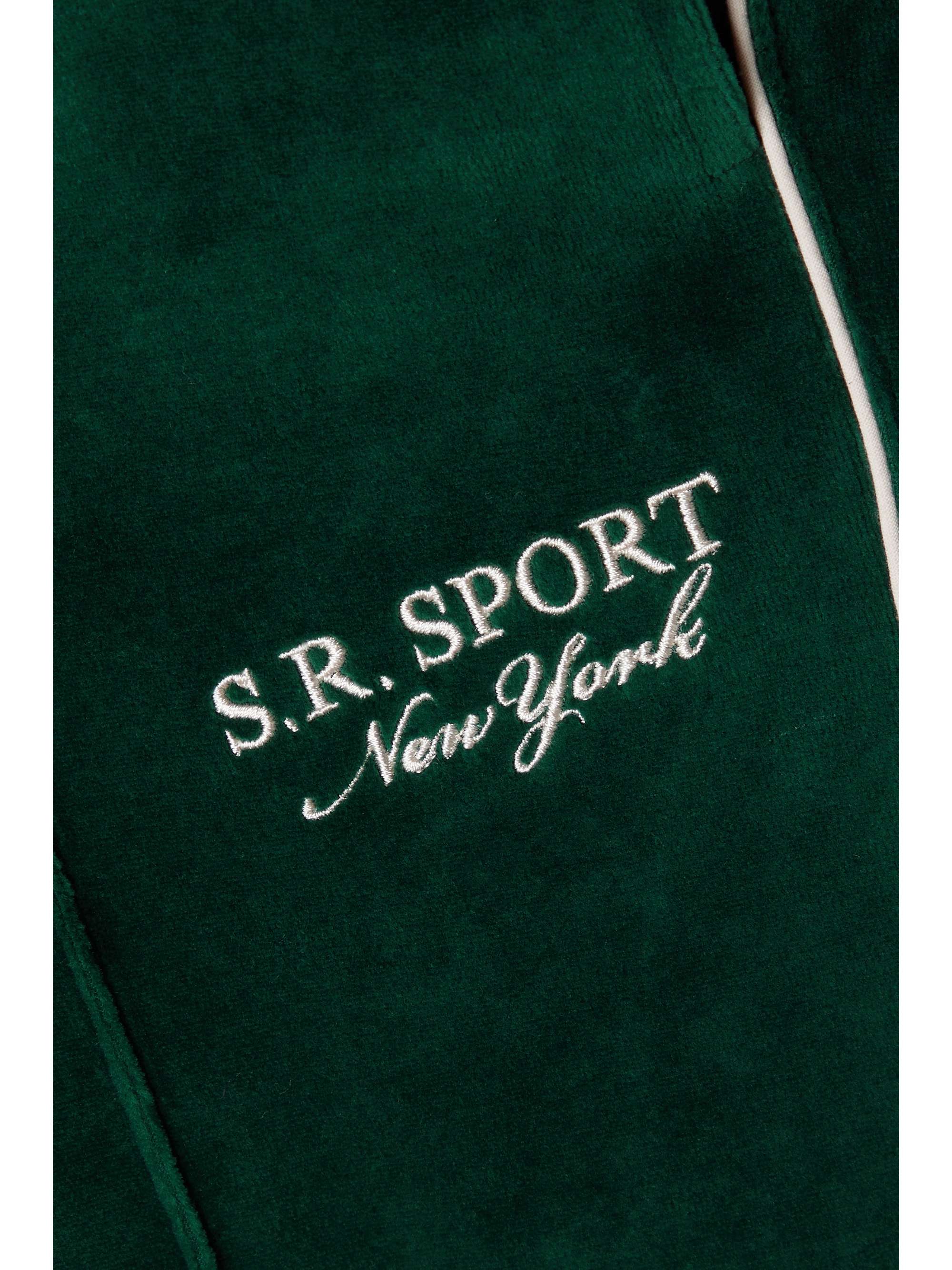 SPORTY & RICH Brandie Jogginghose aus Baumwoll-Velours mit Stickerei